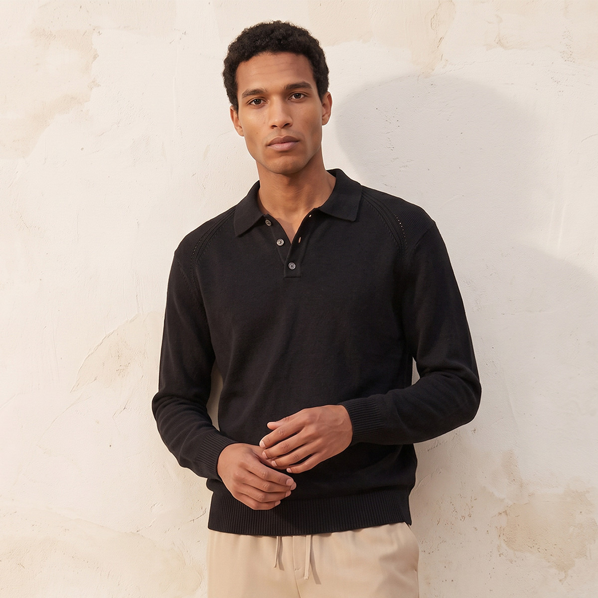 Splash Smart Collared Textured Sweater-men-clothing-sweatersandpullovers-image-1