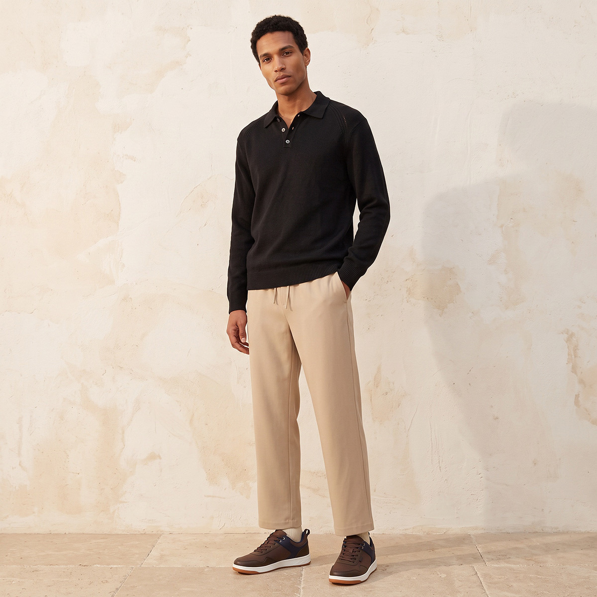 Splash Smart Collared Textured Sweater-men-clothing-sweatersandpullovers-image-2