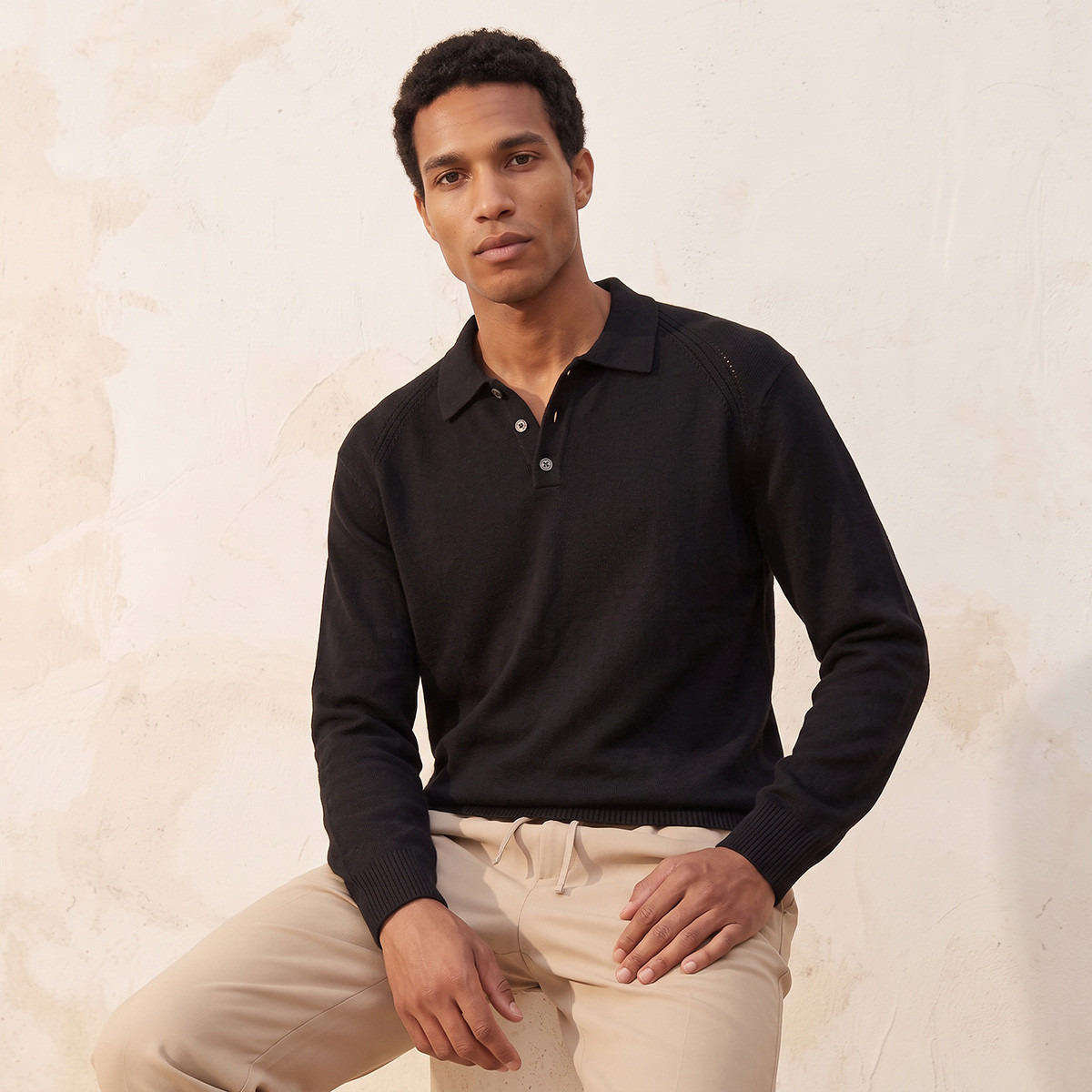 Splash Smart Collared Textured Sweater-men-clothing-sweatersandpullovers-image-5