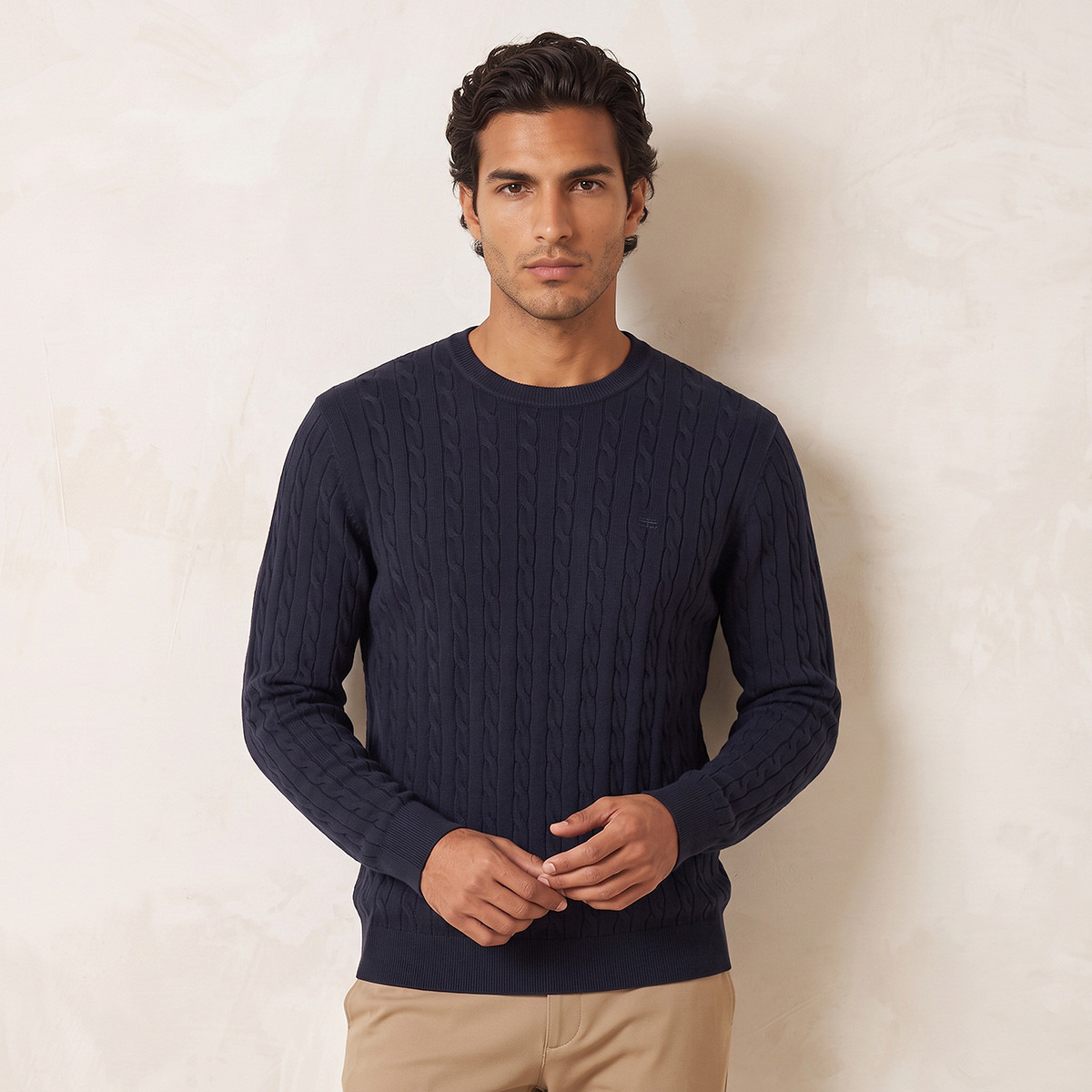 Splash Smart Cable Knit Crew Neck Sweater-men-clothing-sweatersandpullovers-image-1