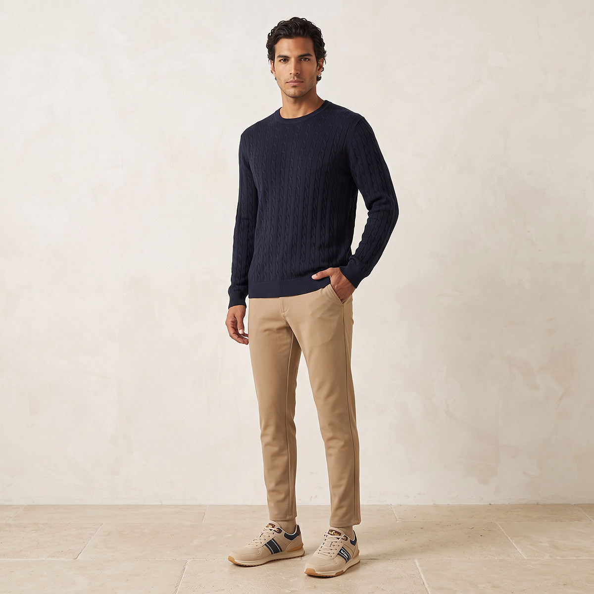 Splash Smart Cable Knit Crew Neck Sweater-men-clothing-sweatersandpullovers-image-2