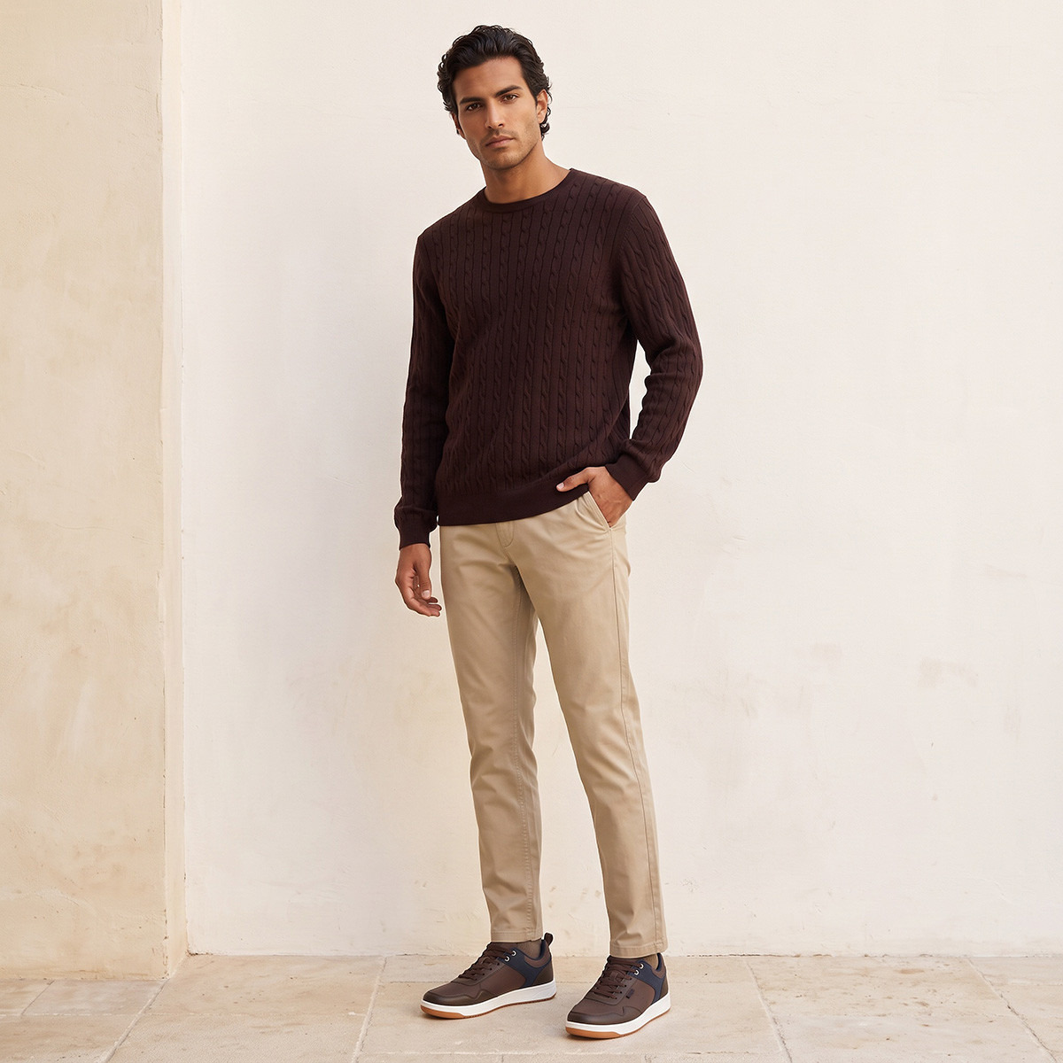 Splash Smart Cable Knit Crew Neck Sweater-men-clothing-sweatersandpullovers-image-2