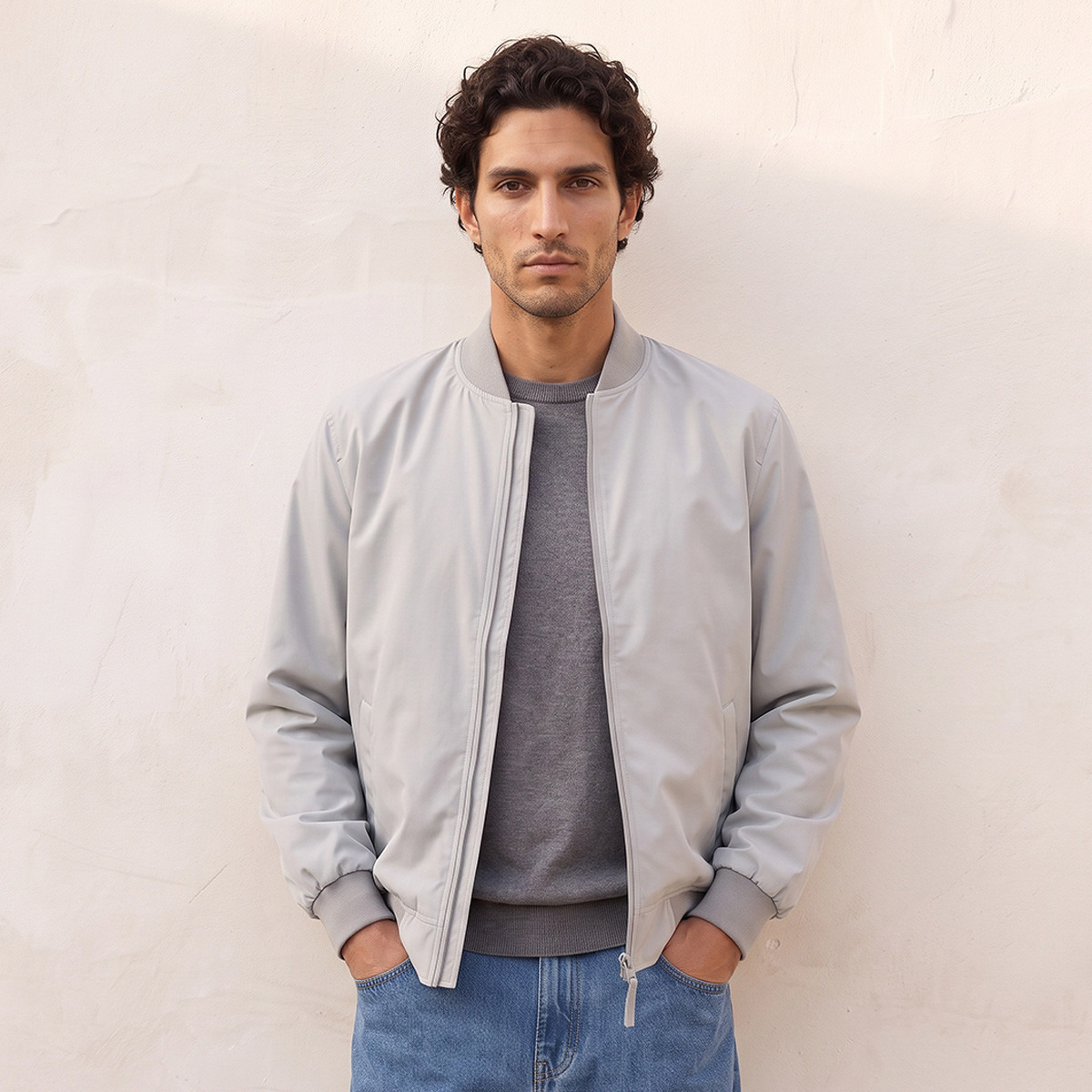 جاكيت منفوخ بجيوب جانبية من سمارت من سبلاش-men-clothing-jacketsandblazers-jackets-image-1