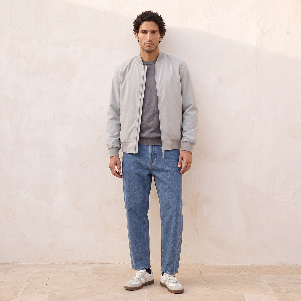 جاكيت منفوخ بجيوب جانبية من سمارت من سبلاش-men-clothing-jacketsandblazers-jackets-image-2