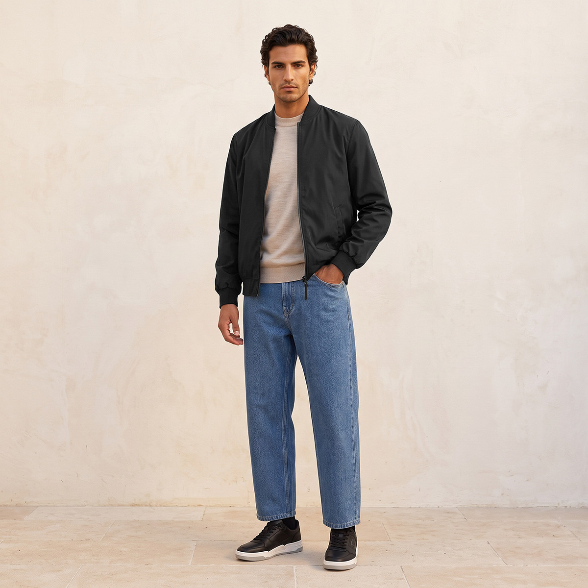 جاكيت منفوخ بجيوب جانبية من سمارت من سبلاش-men-clothing-jacketsandblazers-jackets-image-2
