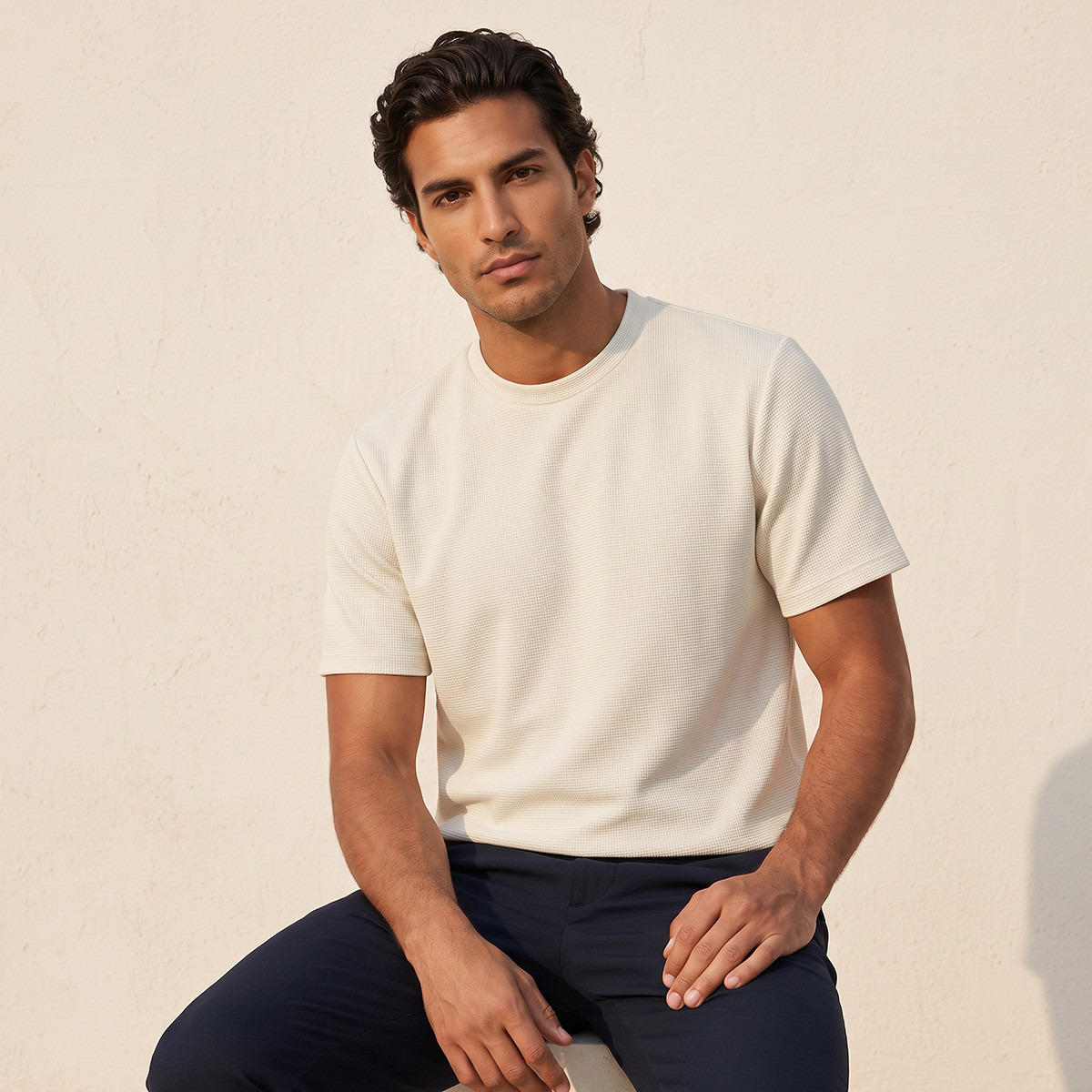 تيشيرت بارز الملمس بياقة دائرية من بانجولين لوف-men-clothing-tshirtsandpolos-tshirts-image-3