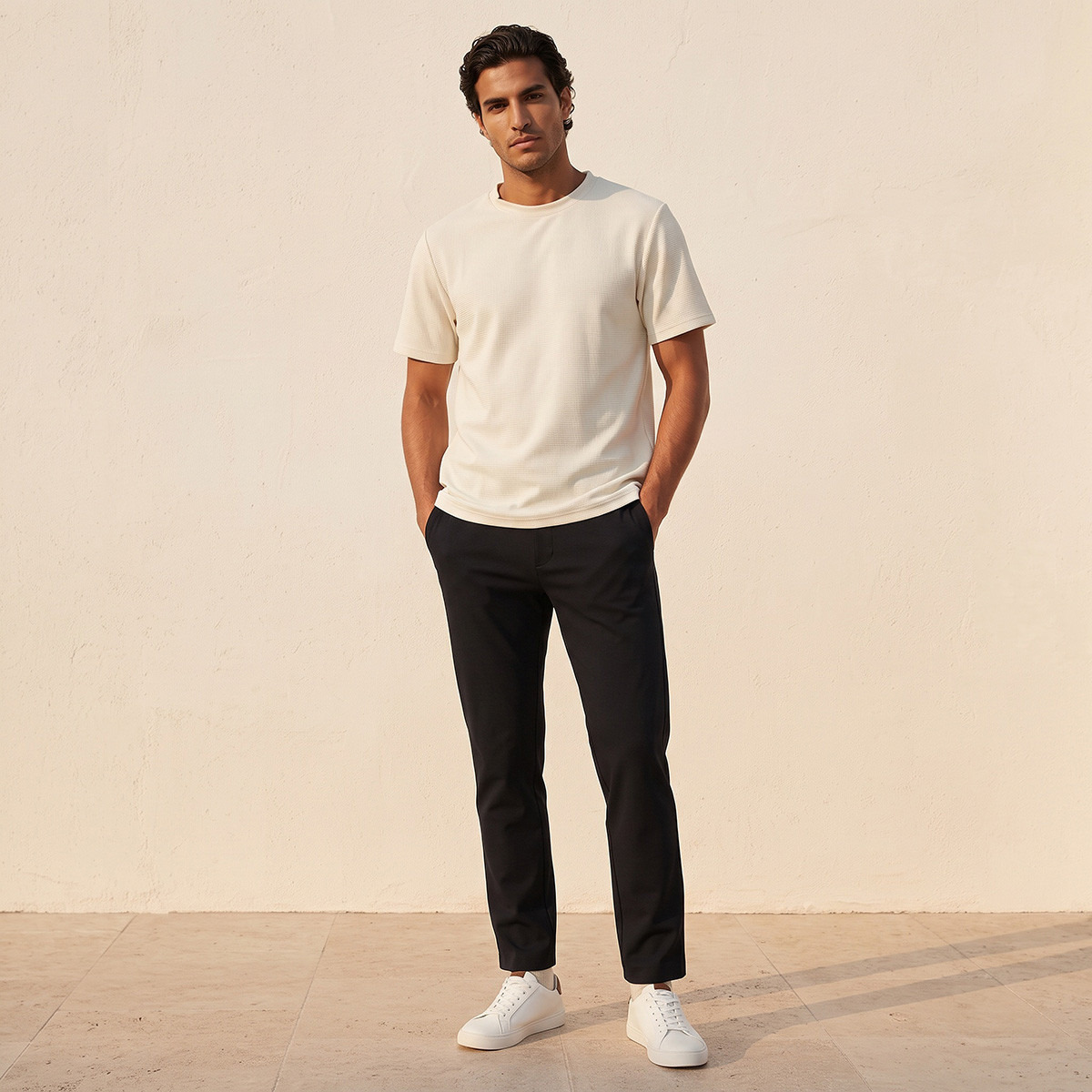 تيشيرت بارز الملمس بياقة دائرية من بانجولين لوف-men-clothing-tshirtsandpolos-tshirts-image-2