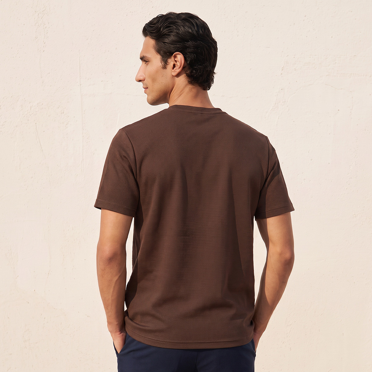 Love Pangolin Waffle Textured Crew Neck T-shirt-men-clothing-tshirtsandpolos-tshirts-image-3