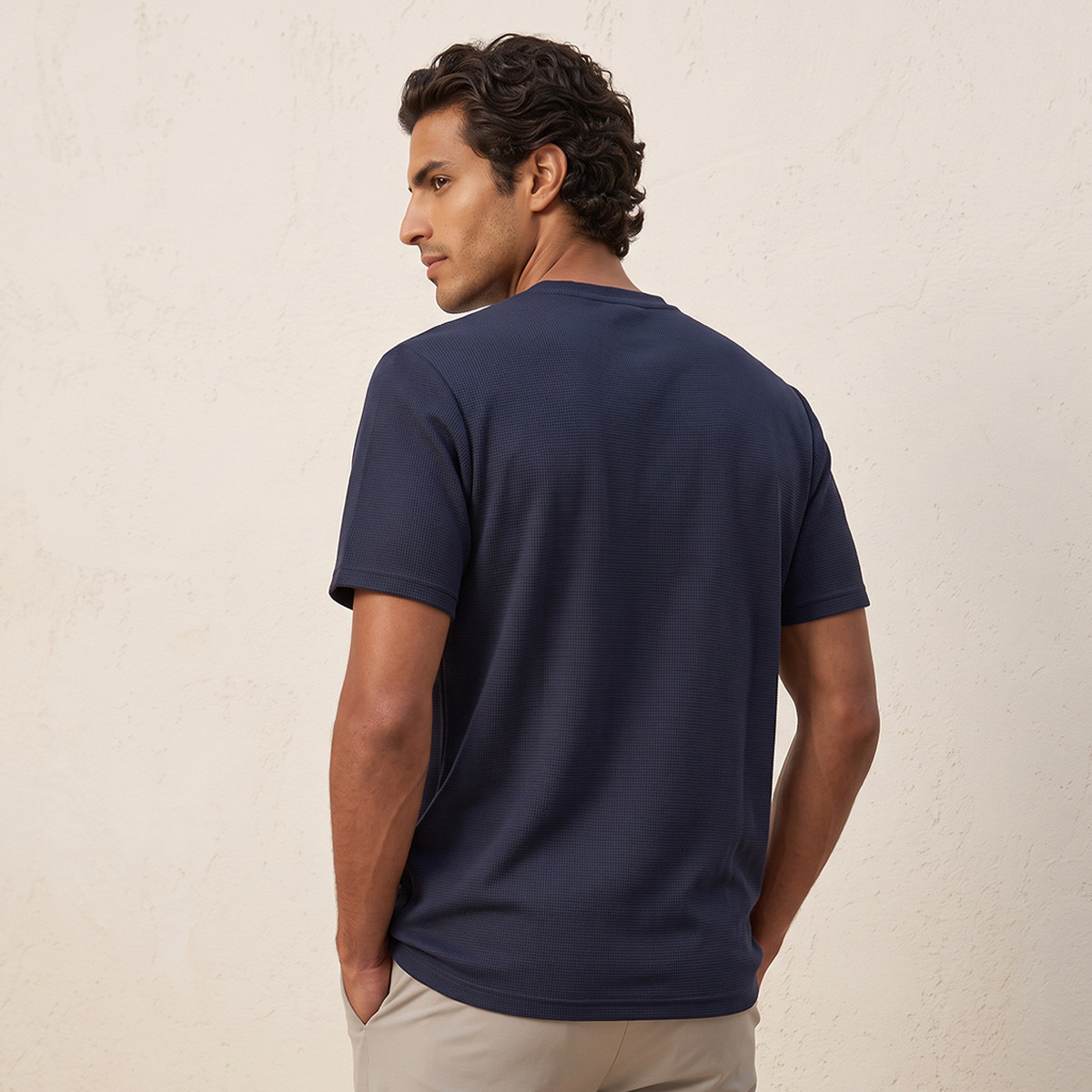 Love Pangolin Waffle Textured Crew Neck T-shirt-men-clothing-tshirtsandpolos-tshirts-image-3