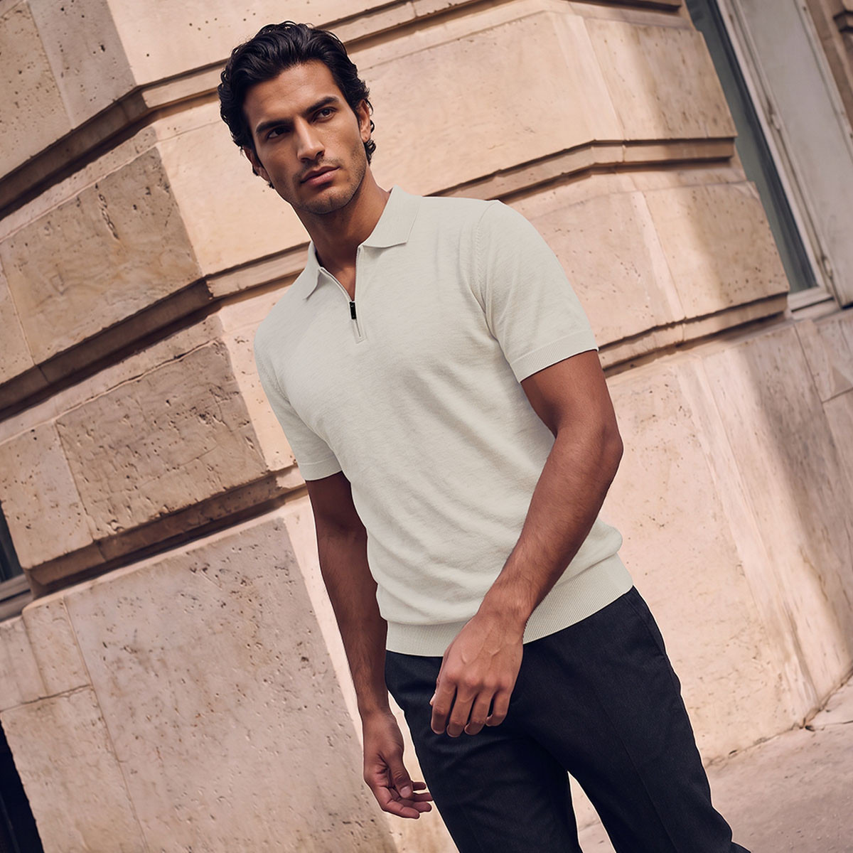 Splash Smart Polo T-shirt with Zip Closure-men-clothing-tshirtsandpolos-polos-image-1