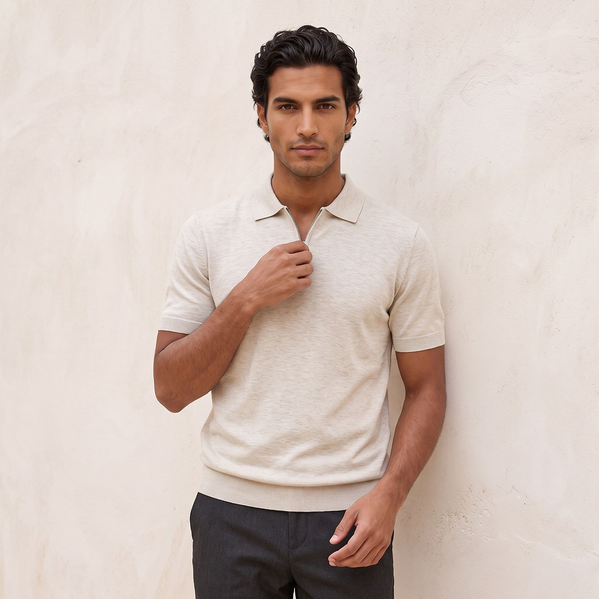 Splash Smart Polo T-shirt with Zip Closure-men-clothing-tshirtsandpolos-polos-image-2