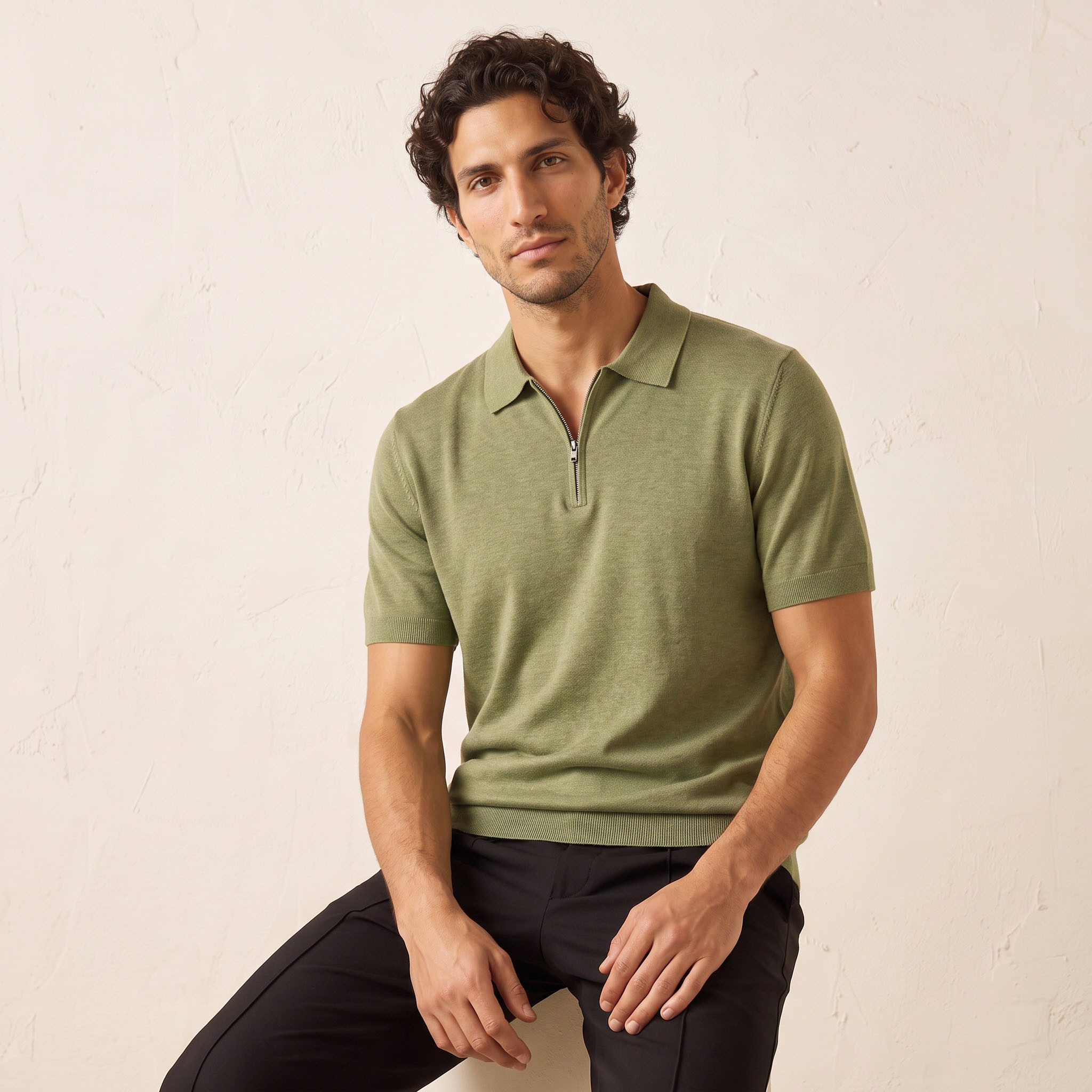 تيشيرت بولو بسحاب إغلاق من سبلاش سمارت-men-clothing-tshirtsandpolos-polos-image-2