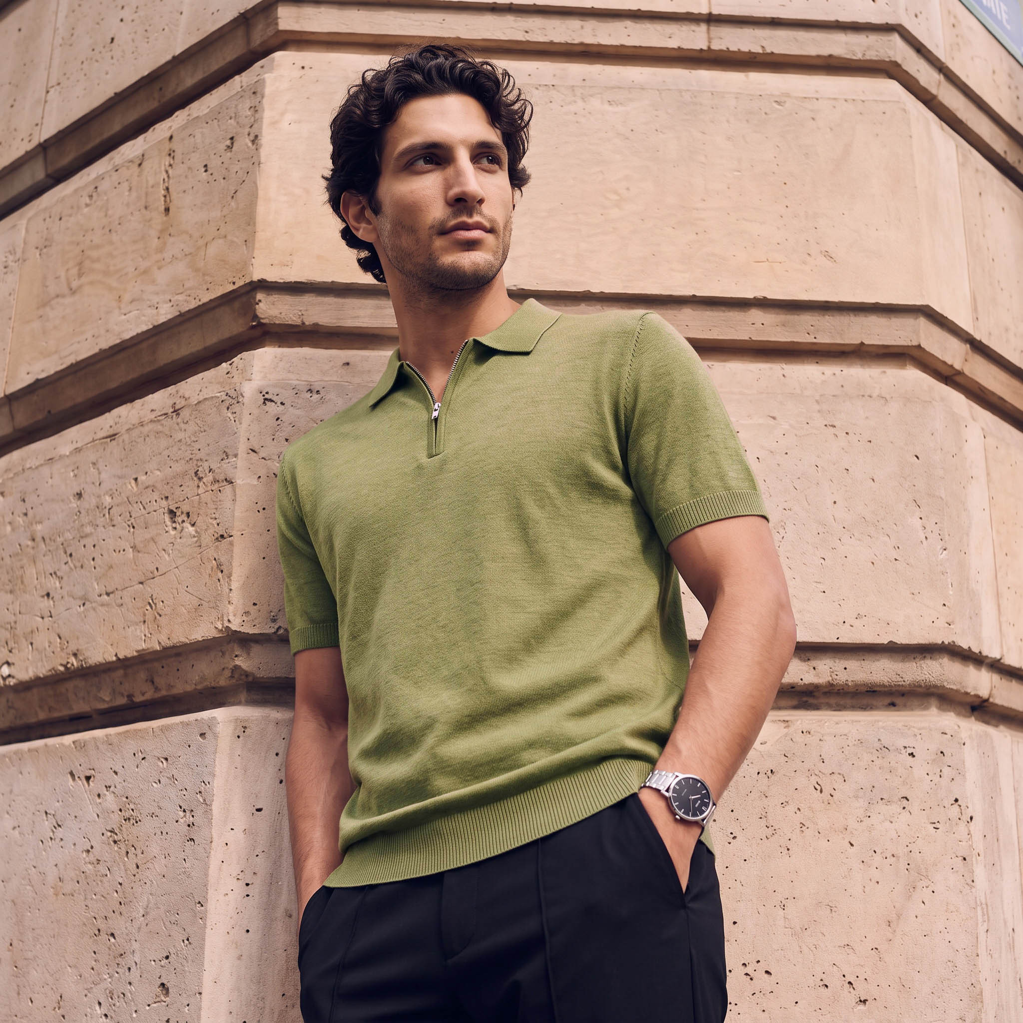 تيشيرت بولو بسحاب إغلاق من سبلاش سمارت-men-clothing-tshirtsandpolos-polos-image-1