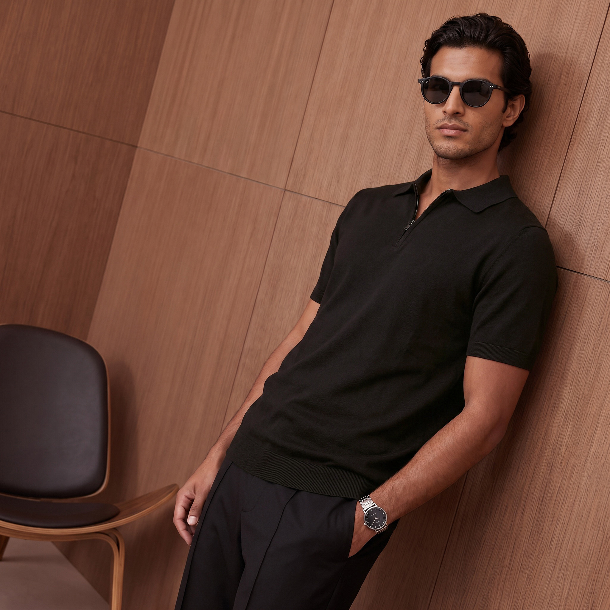 تيشيرت بولو بسحاب إغلاق من سبلاش سمارت-men-clothing-tshirtsandpolos-polos-image-1