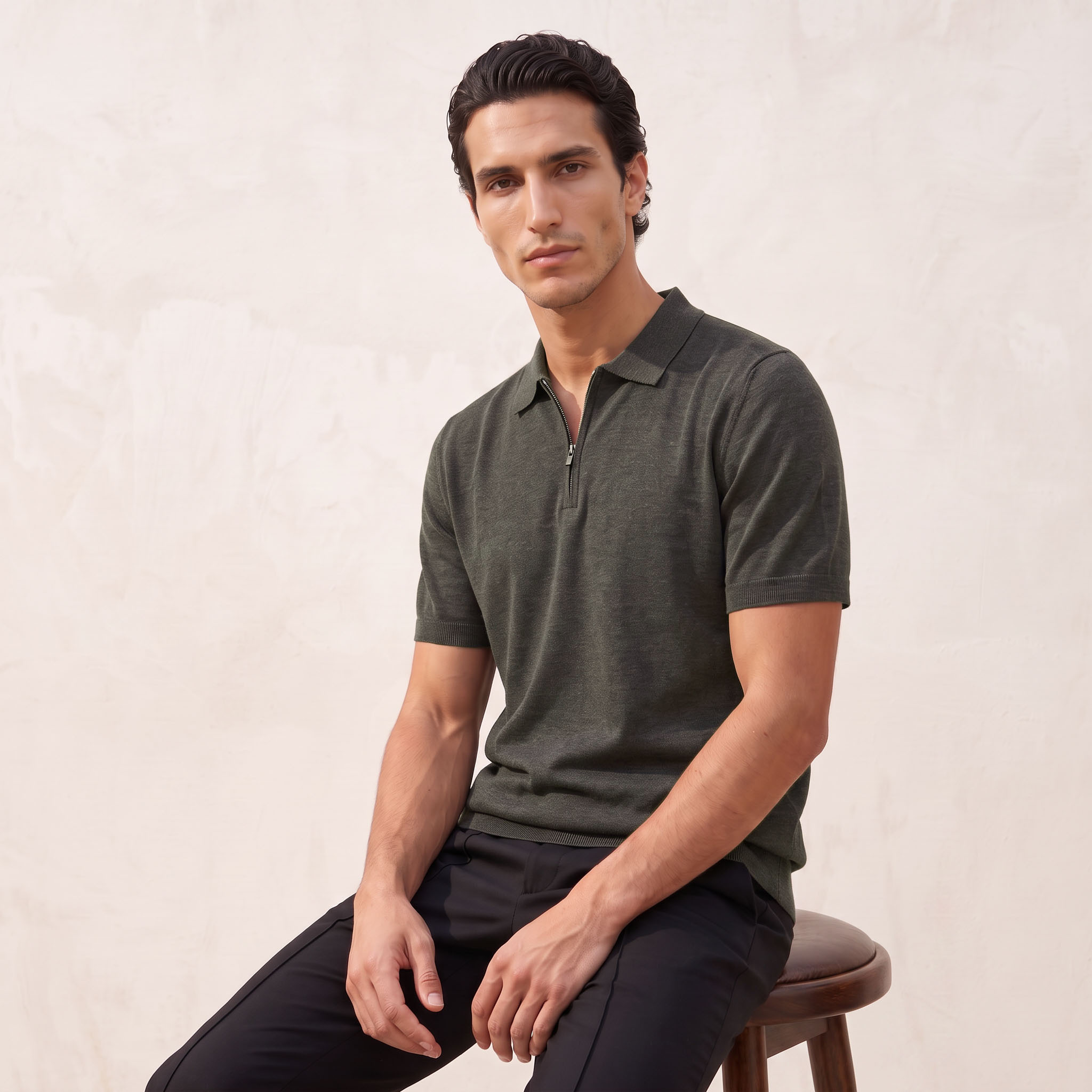 تيشيرت بولو بسحاب إغلاق من سبلاش سمارت-men-clothing-tshirtsandpolos-polos-image-2