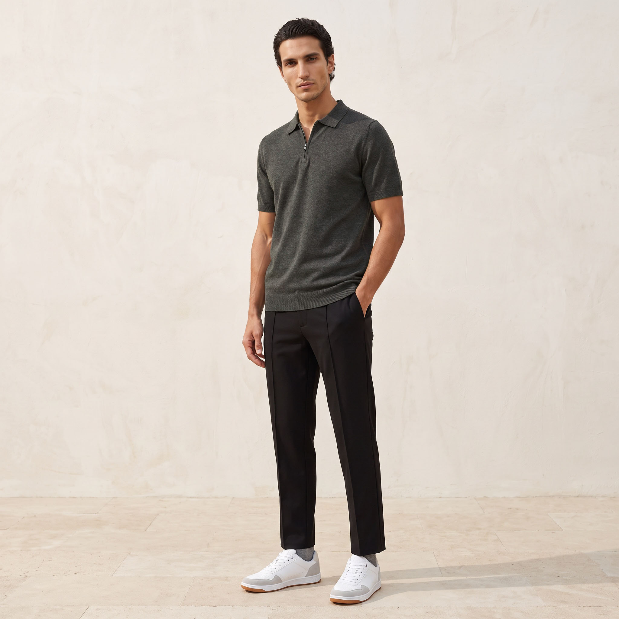 تيشيرت بولو بسحاب إغلاق من سبلاش سمارت-men-clothing-tshirtsandpolos-polos-image-3