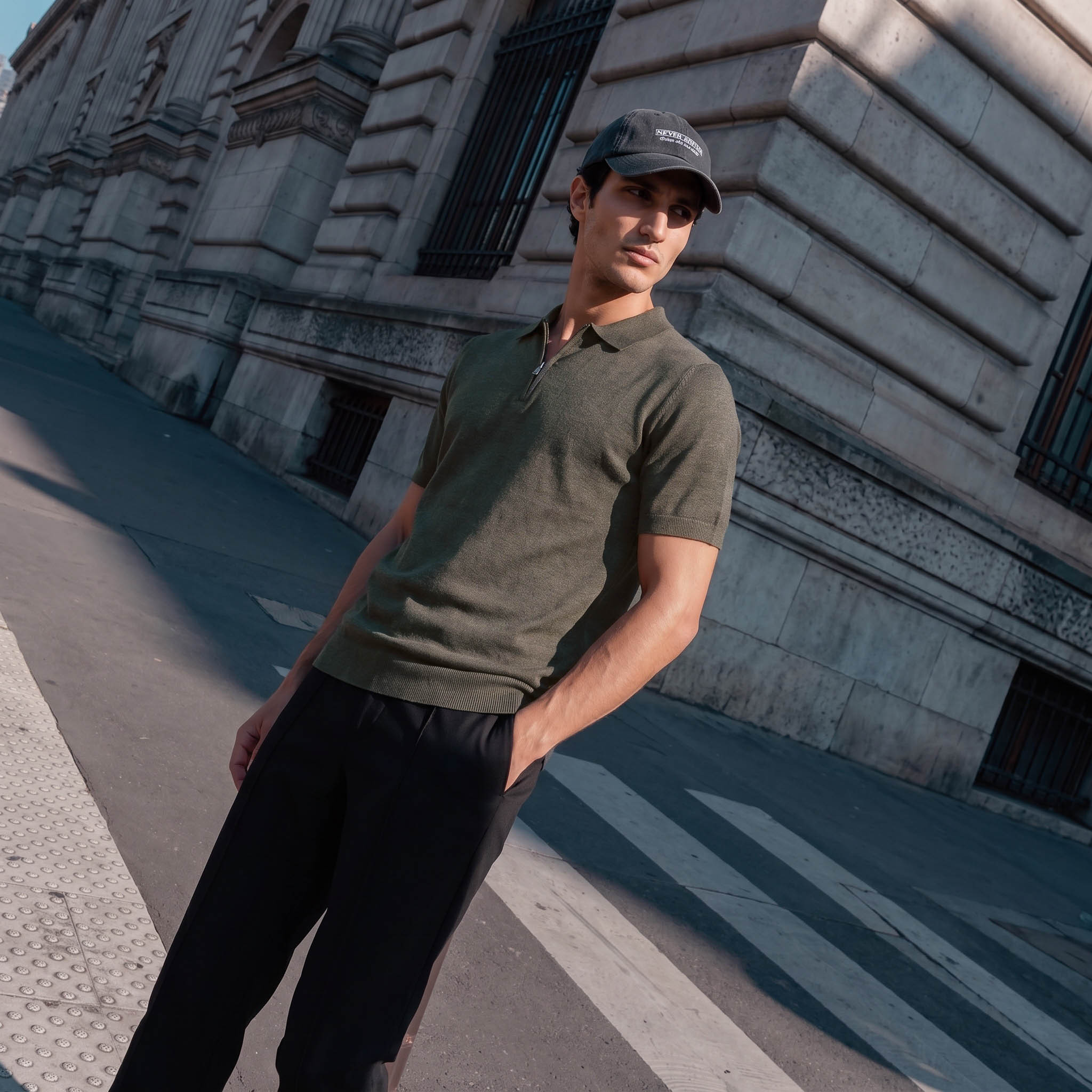 تيشيرت بولو بسحاب إغلاق من سبلاش سمارت-men-clothing-tshirtsandpolos-polos-image-1
