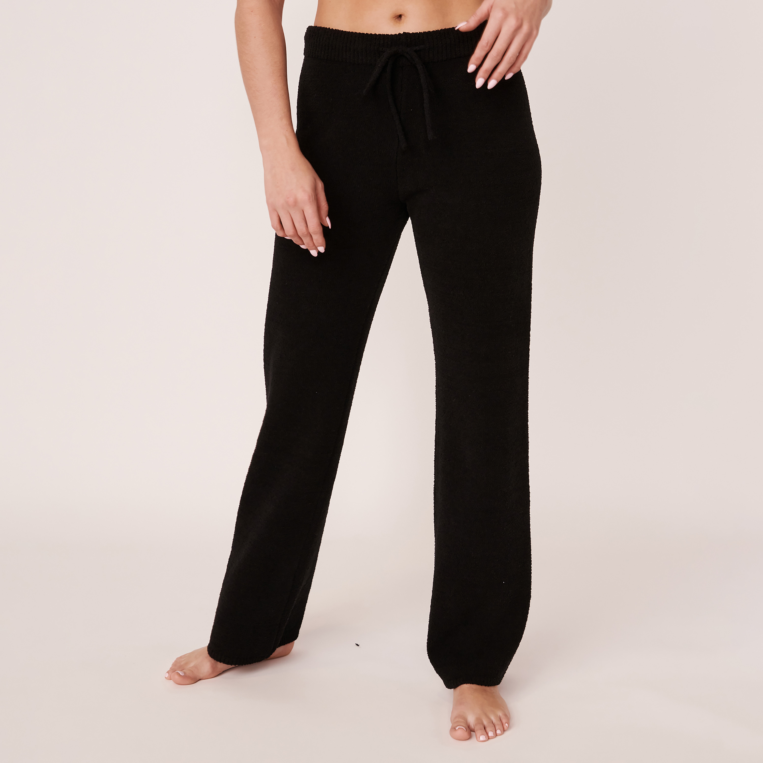 La Vie En Rose Women Black Plain Drawstring Pyjama-women-clothing-nightwear-pyjamas-bottoms-image-3