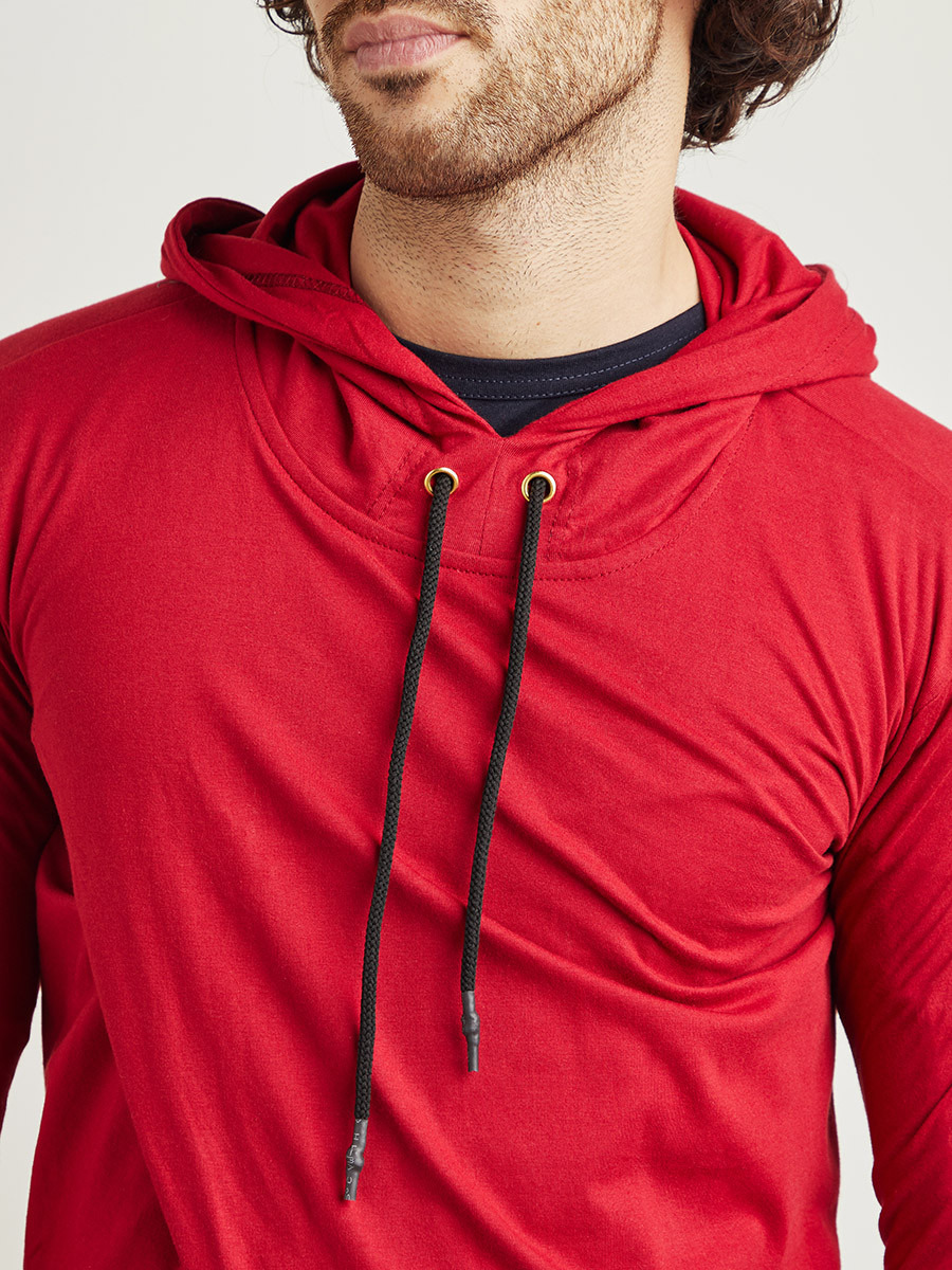 Asymmetrical Hem Hooded Pullover with Long Sleeves-men-winterwear-hoodiesandsweatshirts-image-4