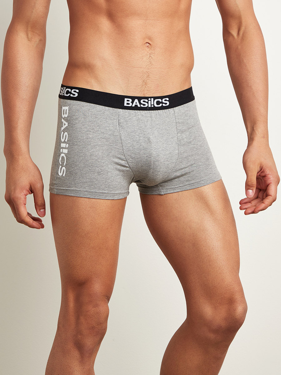 Styli Pack of 3 - Cotton Printed Logo Detail Elasticated Waistband Trunks-men-clothing-innerwear-underwear-image-5