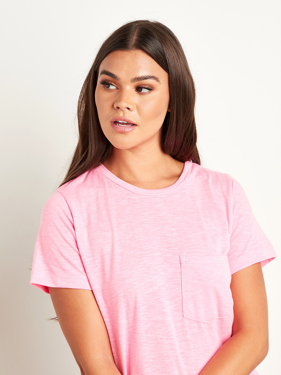 مجموعة من تيشيرت سادة وشورت مطبوع من ستايلي-women-clothing-nightwear-pyjamas-longsets-image-4