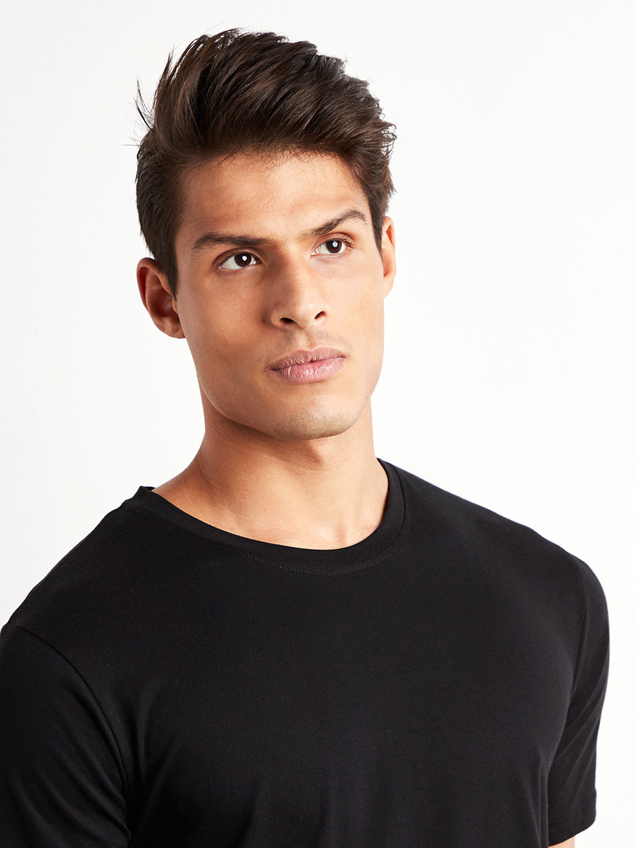 Contrast Split Hem Longline T-shirt-men-clothing-tshirtsandpolos-tshirts-image-3