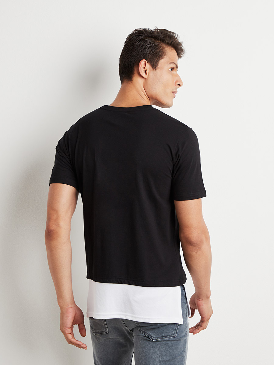 Contrast Split Hem Longline T-shirt-men-clothing-tshirtsandpolos-tshirts-image-4