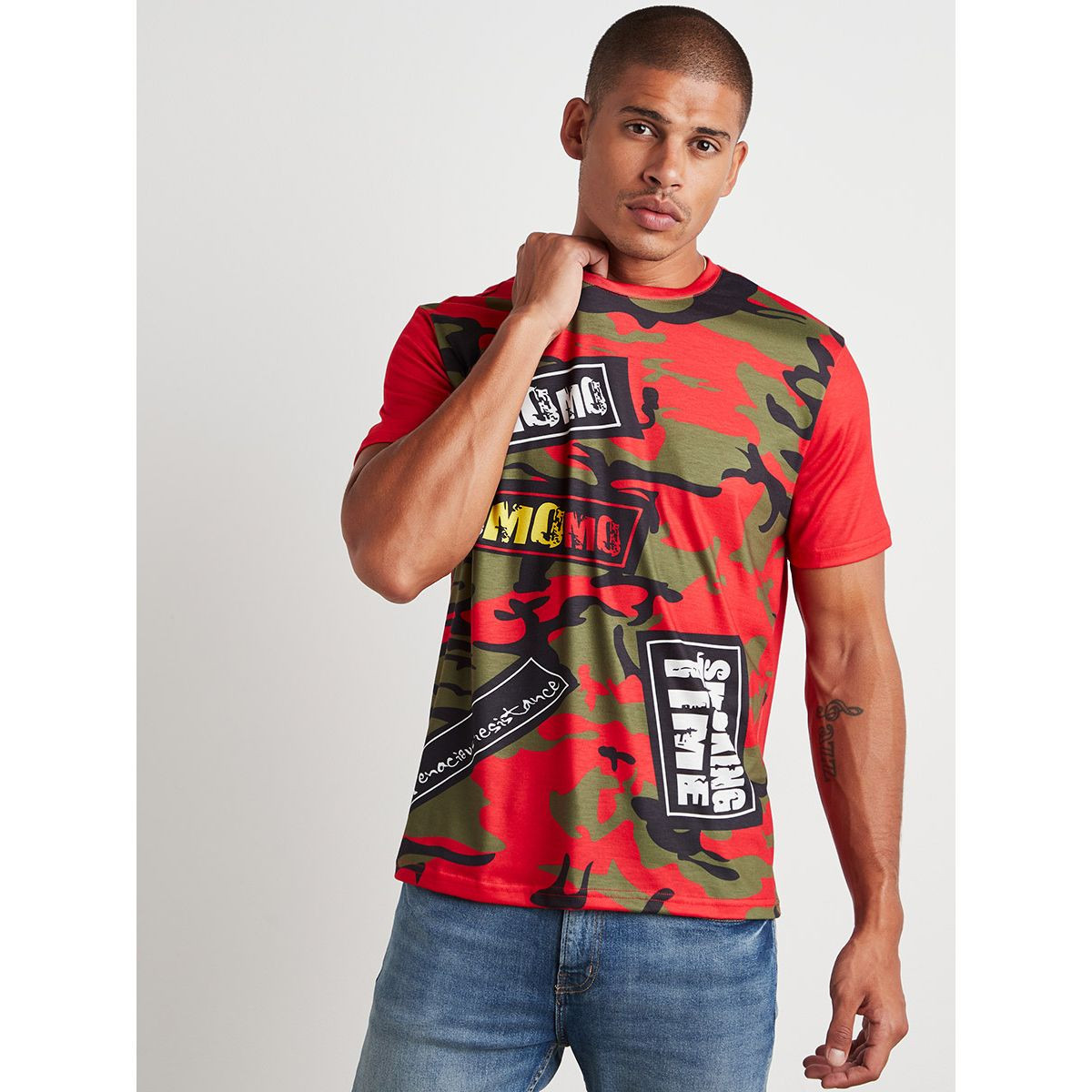 تيشيرت مطبوع بأكمام قصيرة من ستايلي-men-clothing-tshirtsandpolos-tshirts-image-1