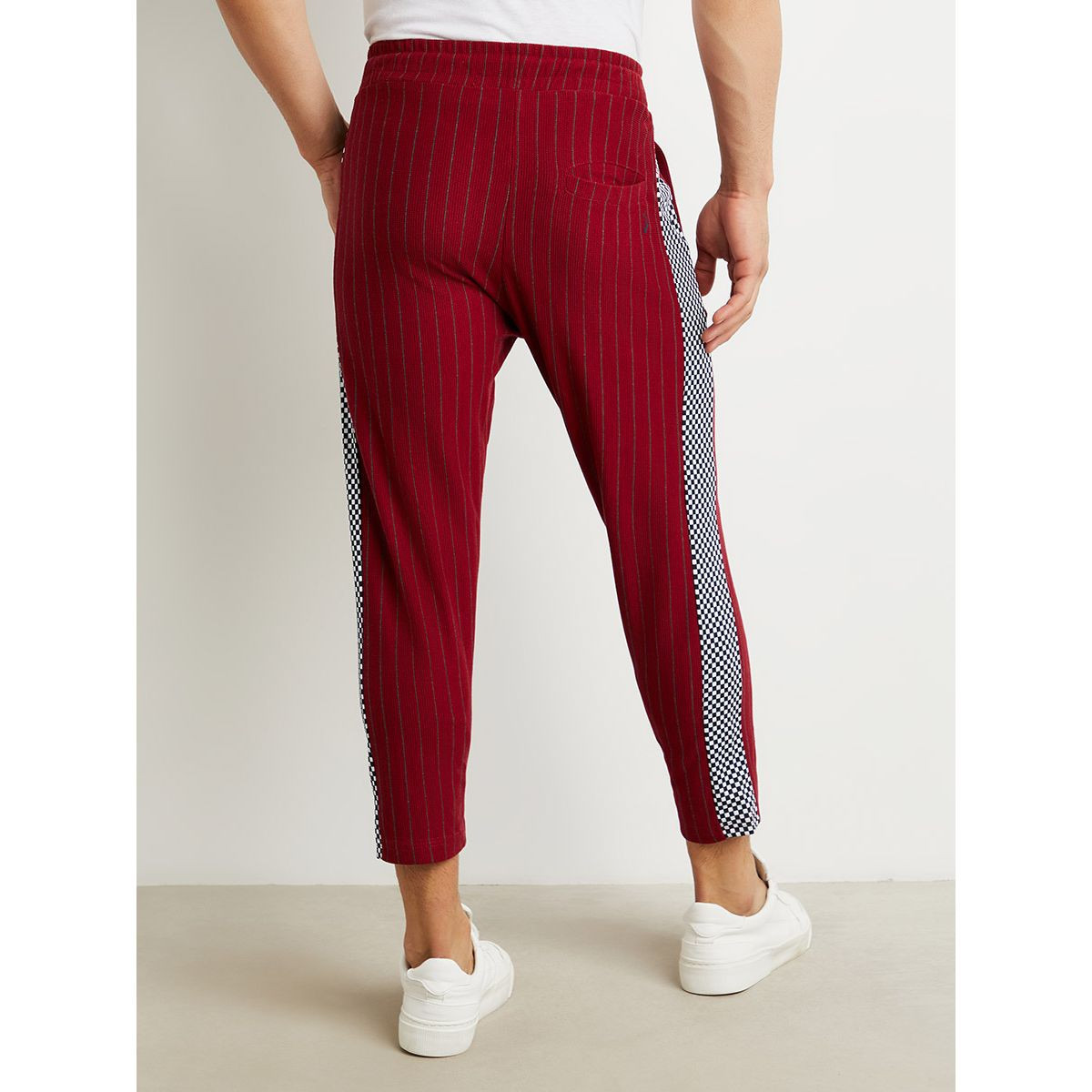 Styli Contrast Side Checked Tape Detail Jogger-men-clothing-bottoms-joggers-image-4
