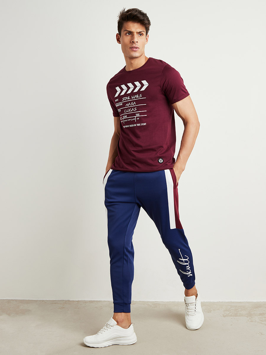 Styli Color Block Side Panel Relaxed Fit Joggers-men-clothing-bottoms-joggers-image-2