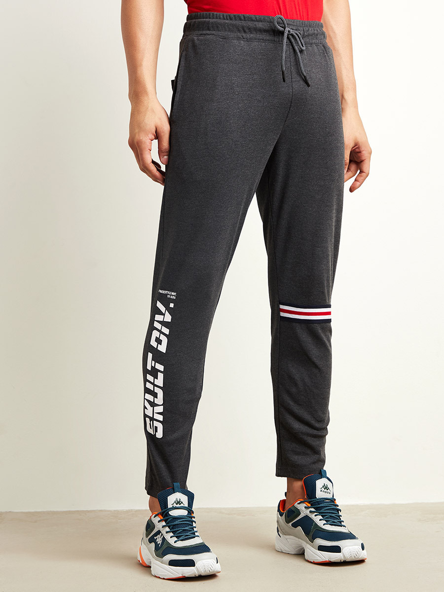 Styli Printed Panel Tapping Detail Joggers with Side Pocket-men-clothing-bottoms-joggers-image-1