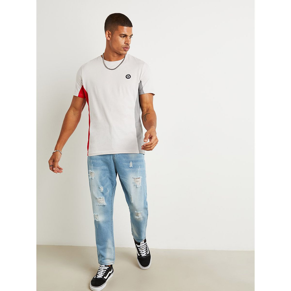 Styli Ahmed Back Print Contrast Panel T-shirt-men-clothing-tshirtsandpolos-tshirts-image-2