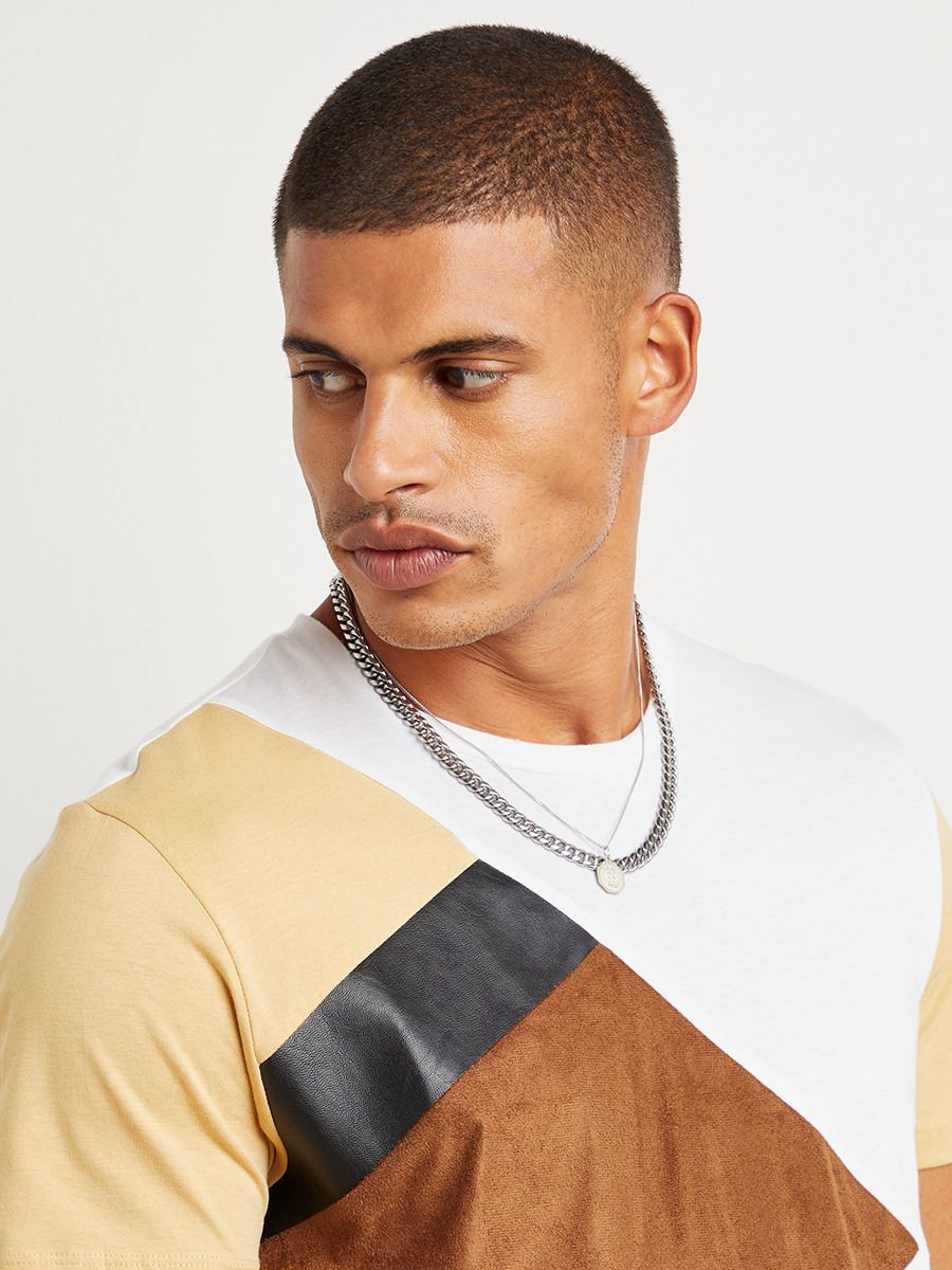 تيشيرت بقصة ضيقة وأكمام قصيرة من ستايلي-men-clothing-tshirtsandpolos-tshirts-image-3