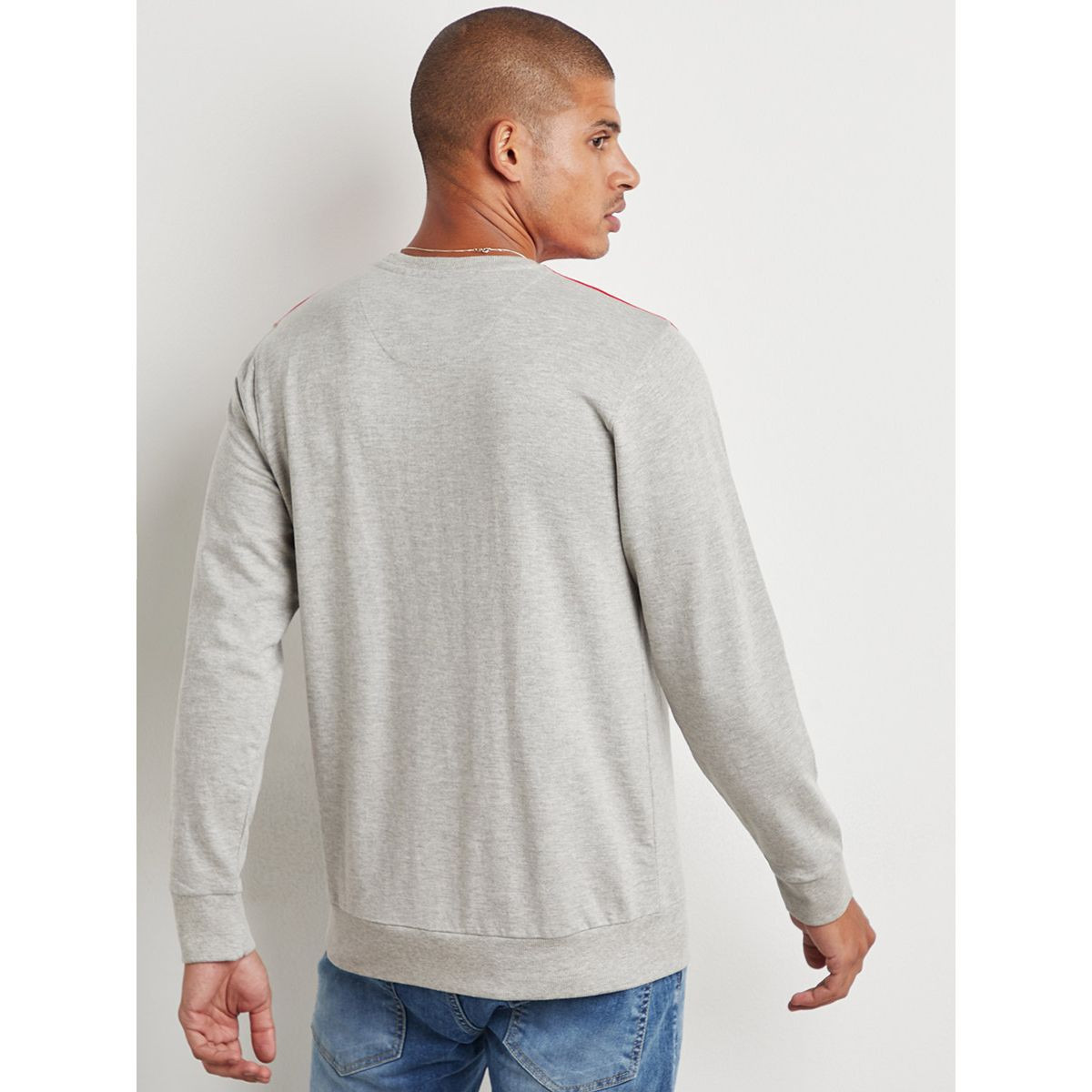 Styli No Brainer Slogan Print Sweatshirt-men-winterwear-hoodiesandsweatshirts-image-3