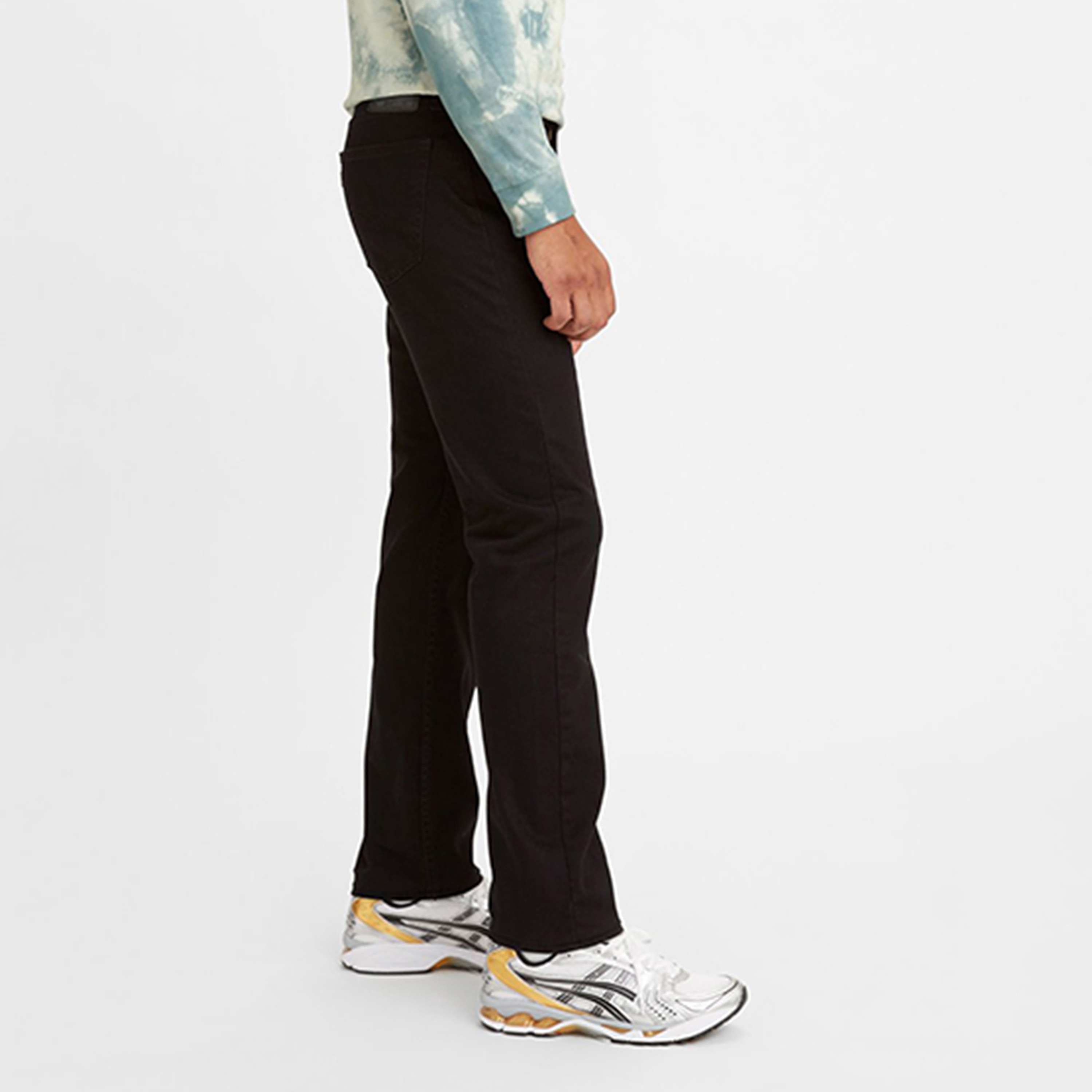 جينز ليفيس 505 أسود مقاس 34 بوصة أرجل عادي الارتفاع مع إغلاق أزرار متوسط الارتفاع-men-clothing-bottoms-jeans-image-2