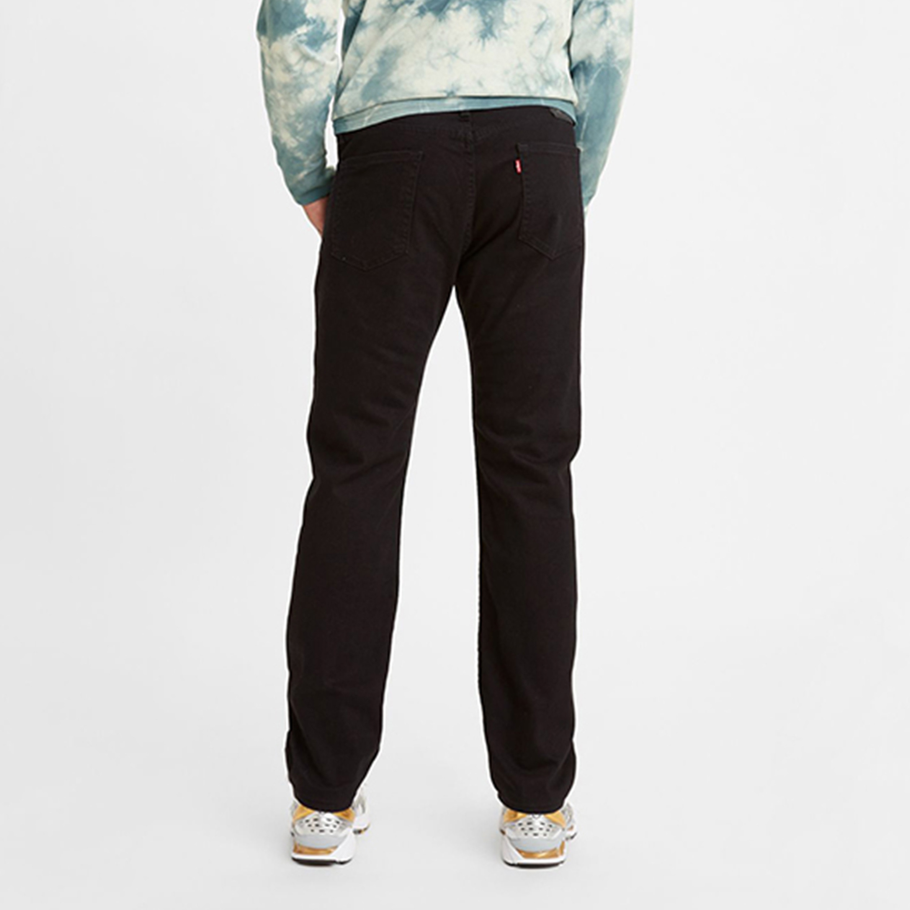 جينز ليفيس 505 أسود مقاس 34 بوصة أرجل عادي الارتفاع مع إغلاق أزرار متوسط الارتفاع-men-clothing-bottoms-jeans-image-3