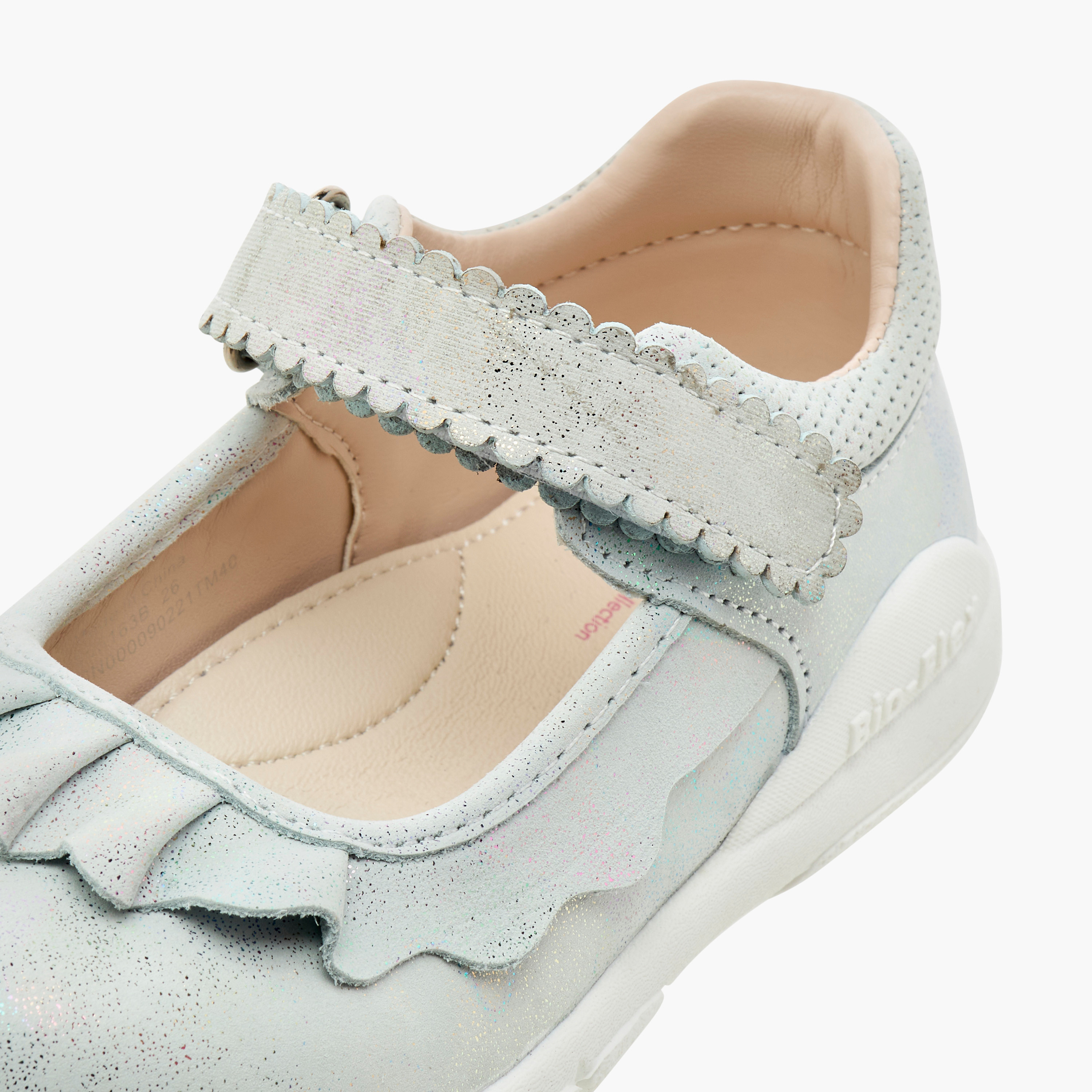 Juniors Textured Mary Jane Shoes with Hook and Loop Closure-girls-shoes-maryjanes-image-11