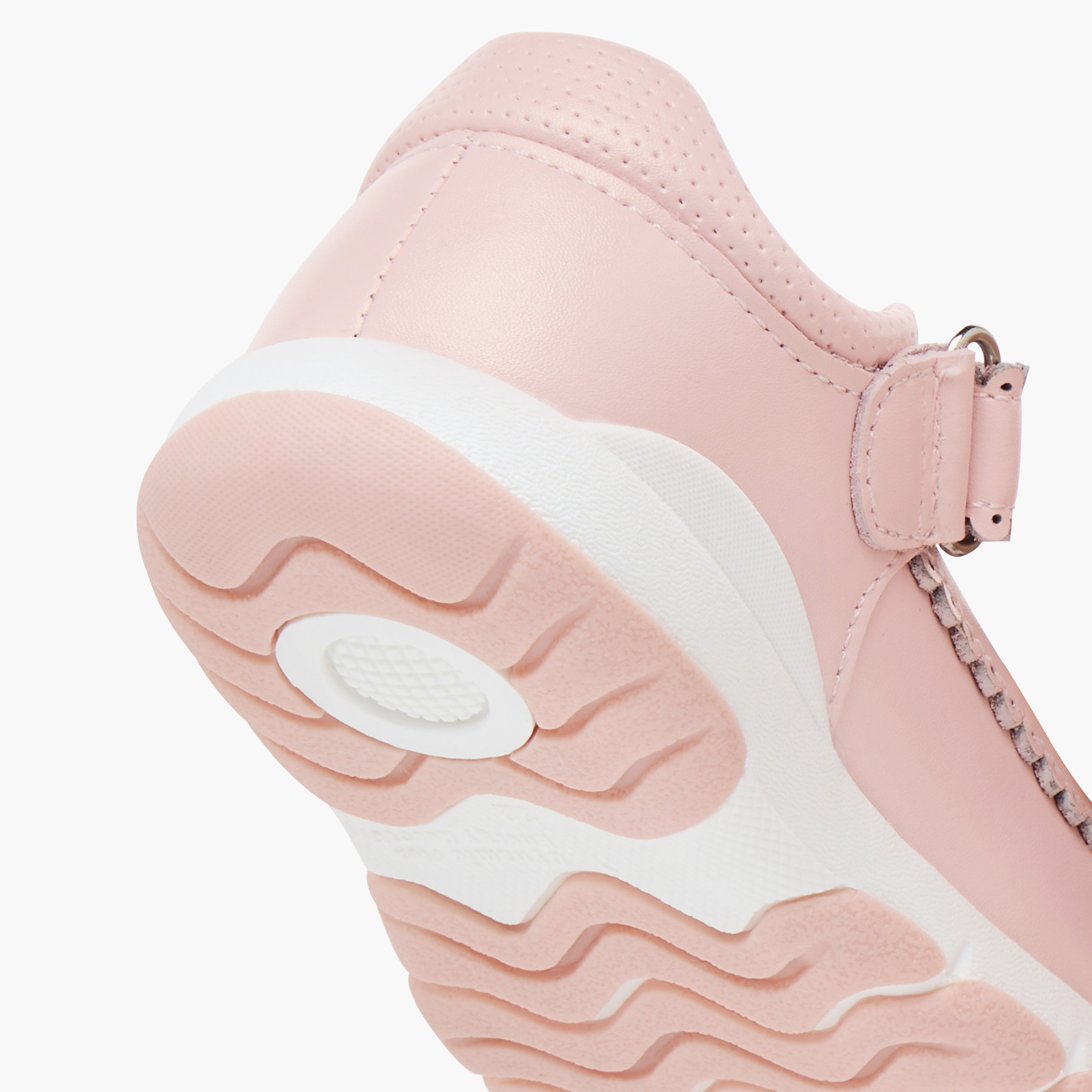Barefeet Textured Mary Jane Shoes with Hook and Loop Closure-girls-shoes-maryjanes-image-12