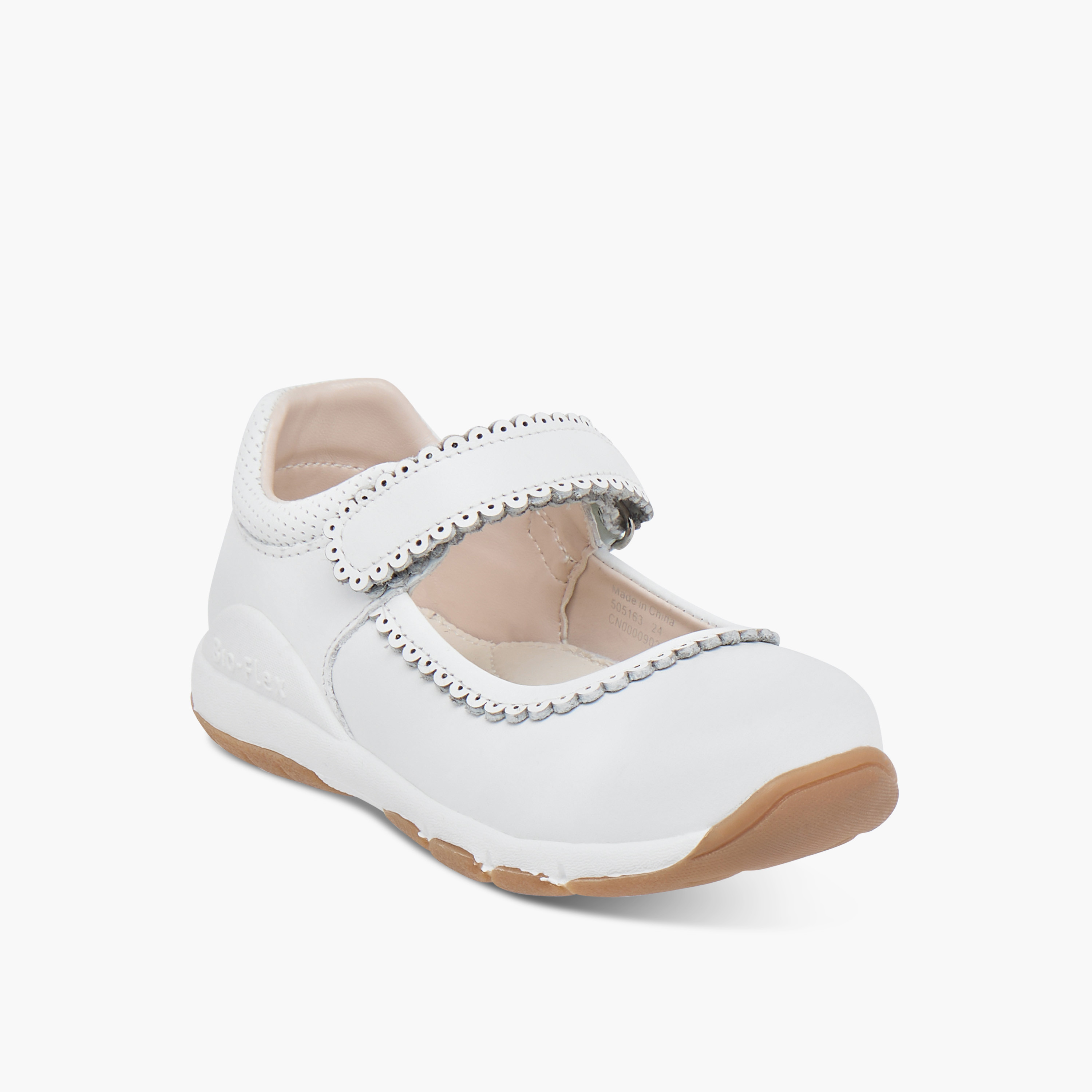 Barefeet Textured Mary Jane Shoes with Hook and Loop Closure-girls-shoes-maryjanes-image-2
