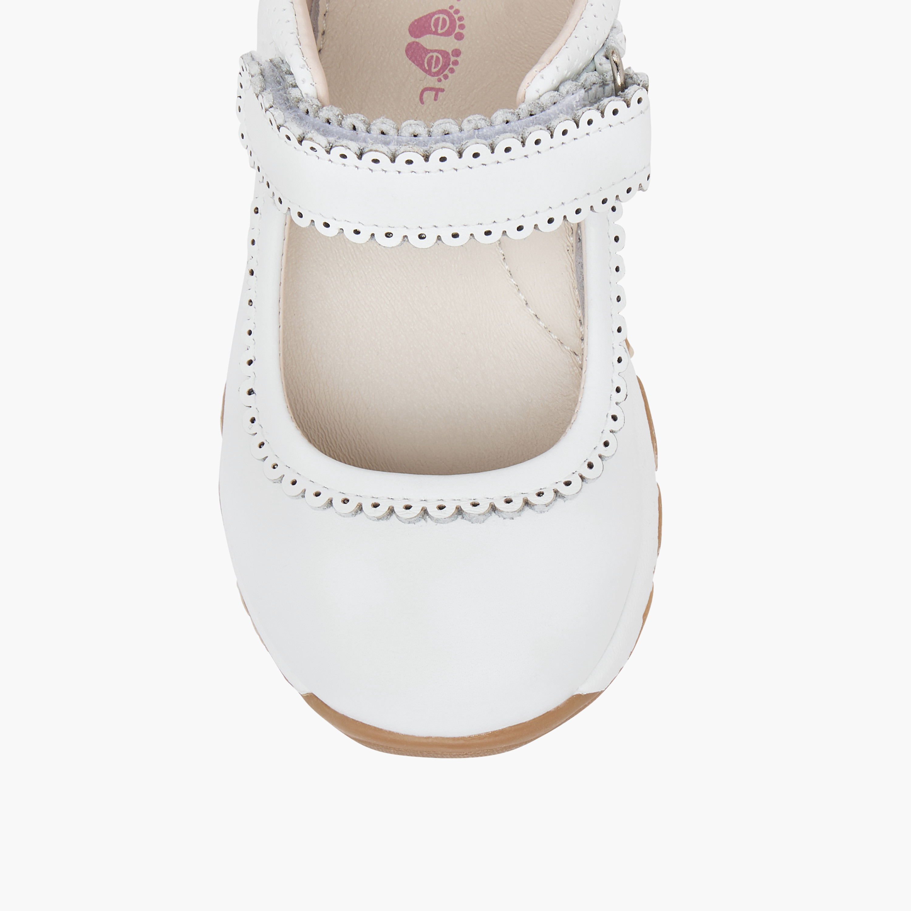 Barefeet Textured Mary Jane Shoes with Hook and Loop Closure-girls-shoes-maryjanes-image-4
