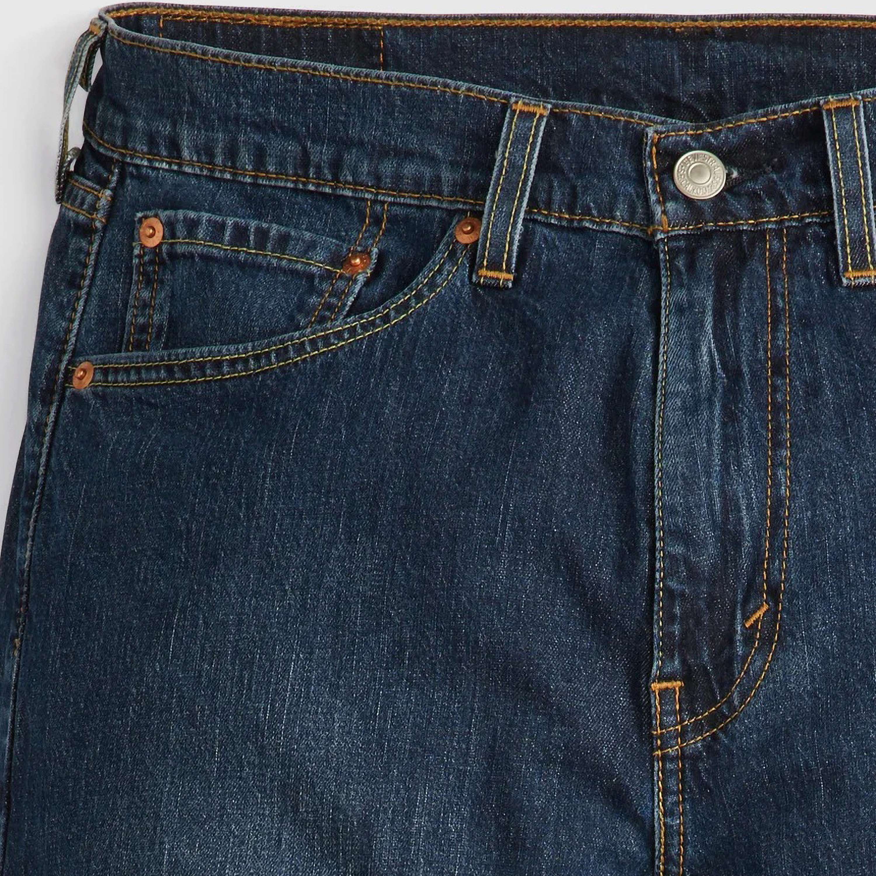Levi's 505 Regular Fit Blue 5 Pocket Men's Jeans Inseam 32-men-clothing-bottoms-jeans-image-3