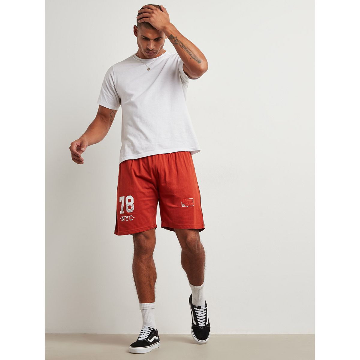 شورت مطبوع بربطة خصر من ستايلي-men-clothing-bottoms-shorts-image-2