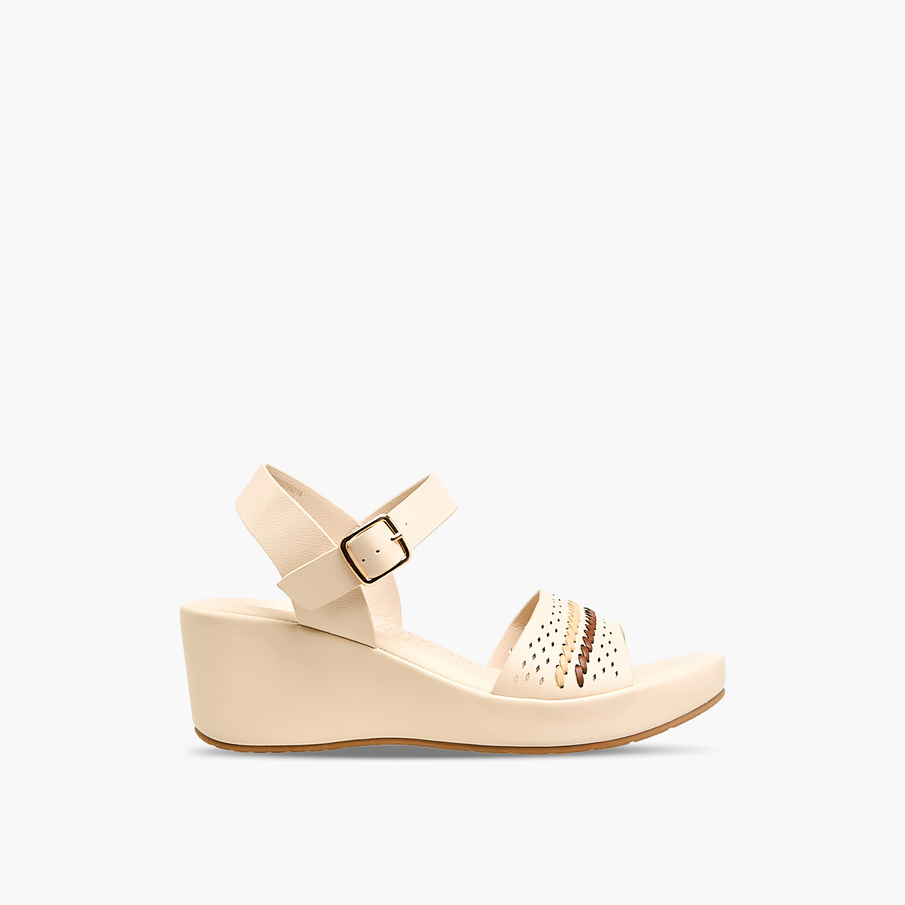 صندل بكعب ويدج وزخارف مفرغة للنساء من فلورا بيلا-women-shoes-sandals-heeled-image-2