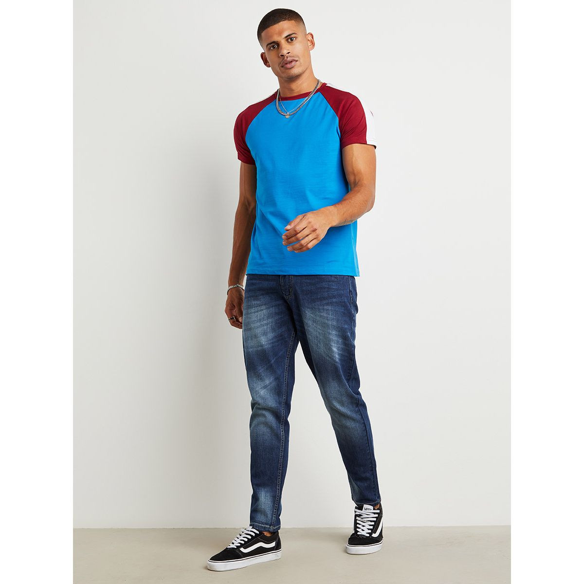 Washed Whiskers Detail Slim Fit Jeans with Belt Loops-men-clothing-bottoms-jeans-image-2