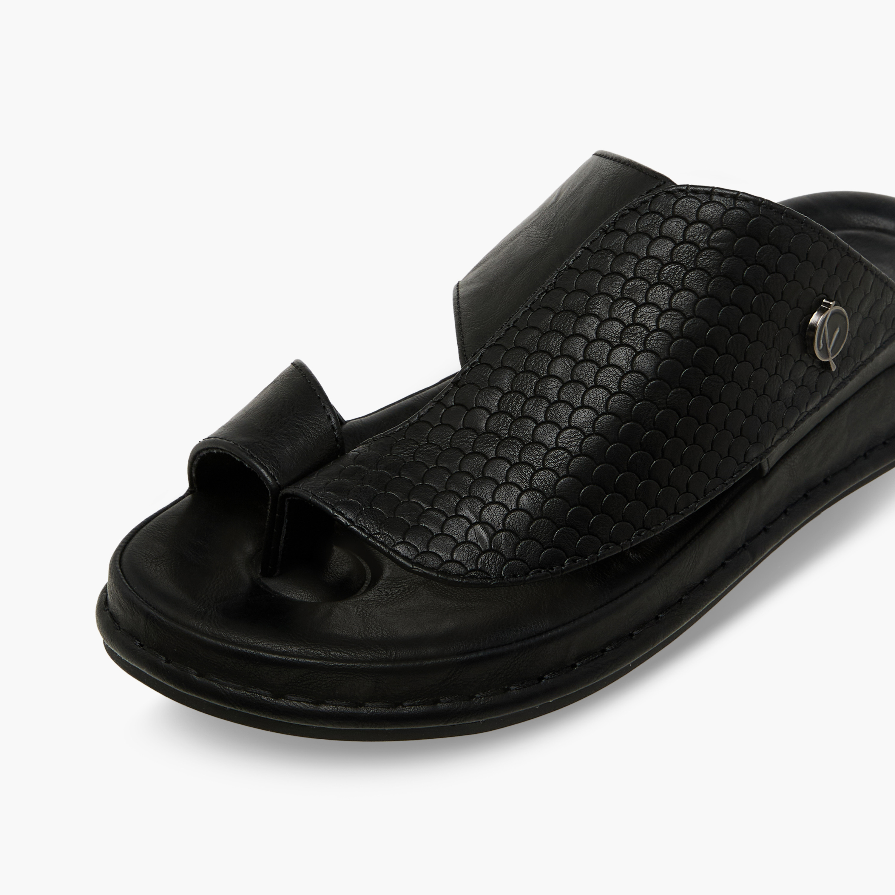 Al Waha Men Textured Arabic Sandals-men-shoes-sandals-image-4