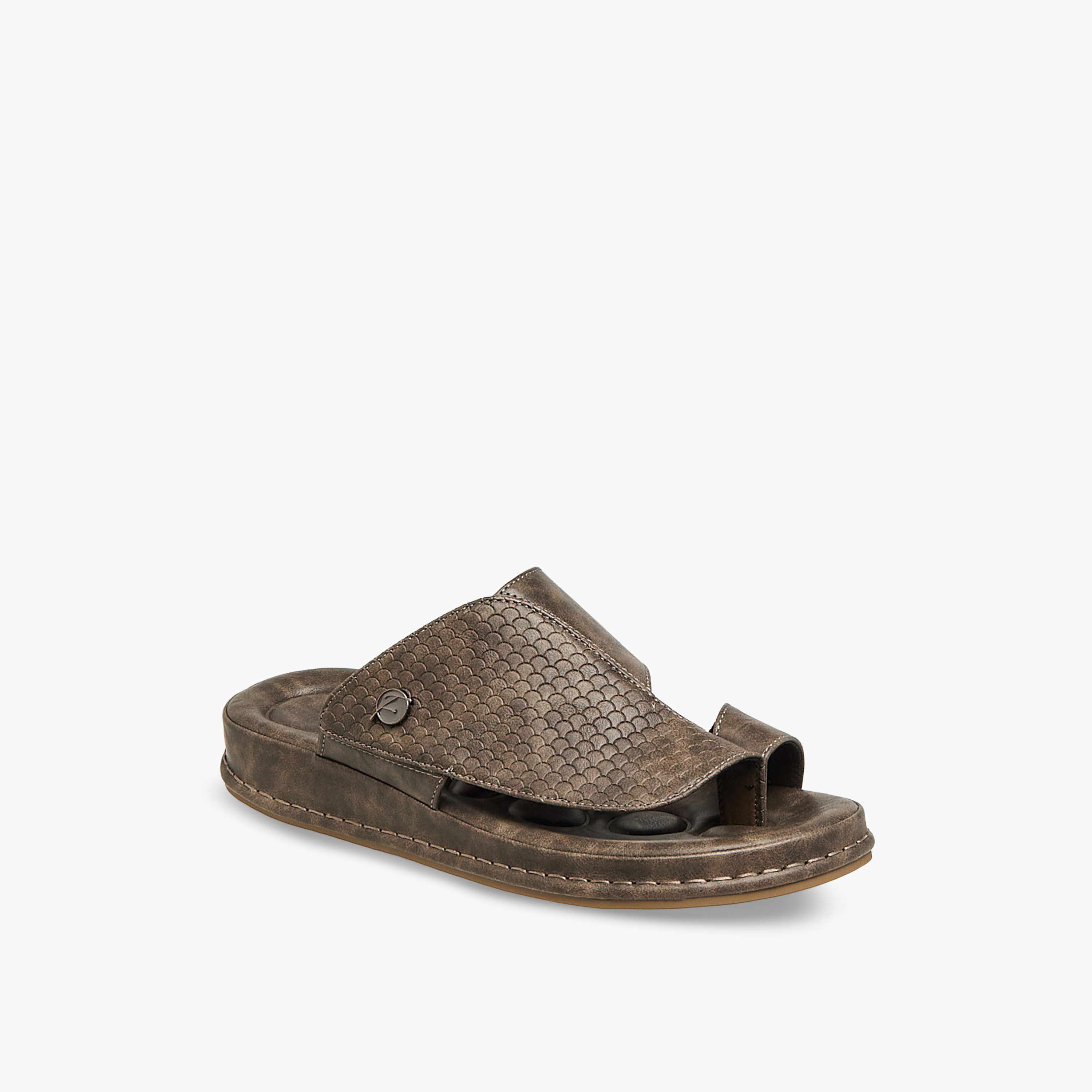Al Waha Men Textured Arabic Sandals-men-shoes-sandals-image-2