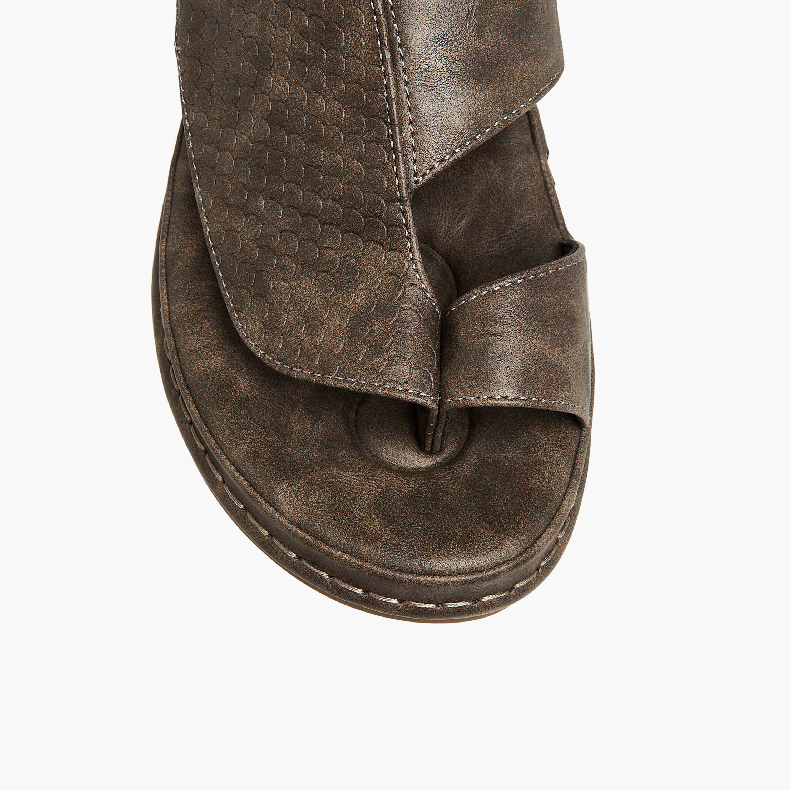 Al Waha Men Textured Arabic Sandals-men-shoes-sandals-image-4