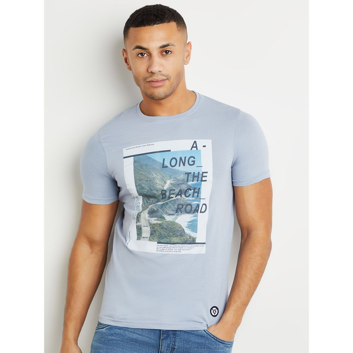 Styli Loving The Beach Graphic Print Round Neck T-shirt-men-clothing-tshirtsandpolos-tshirts-image-1