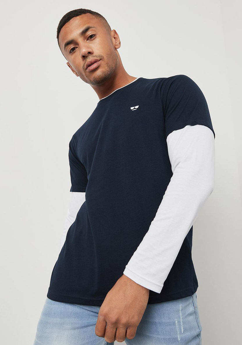 Anoi elegant nylon Buy Men's Styli Colorblock Round Neck Twofer T-shirt Online | Centrepoint  Oman