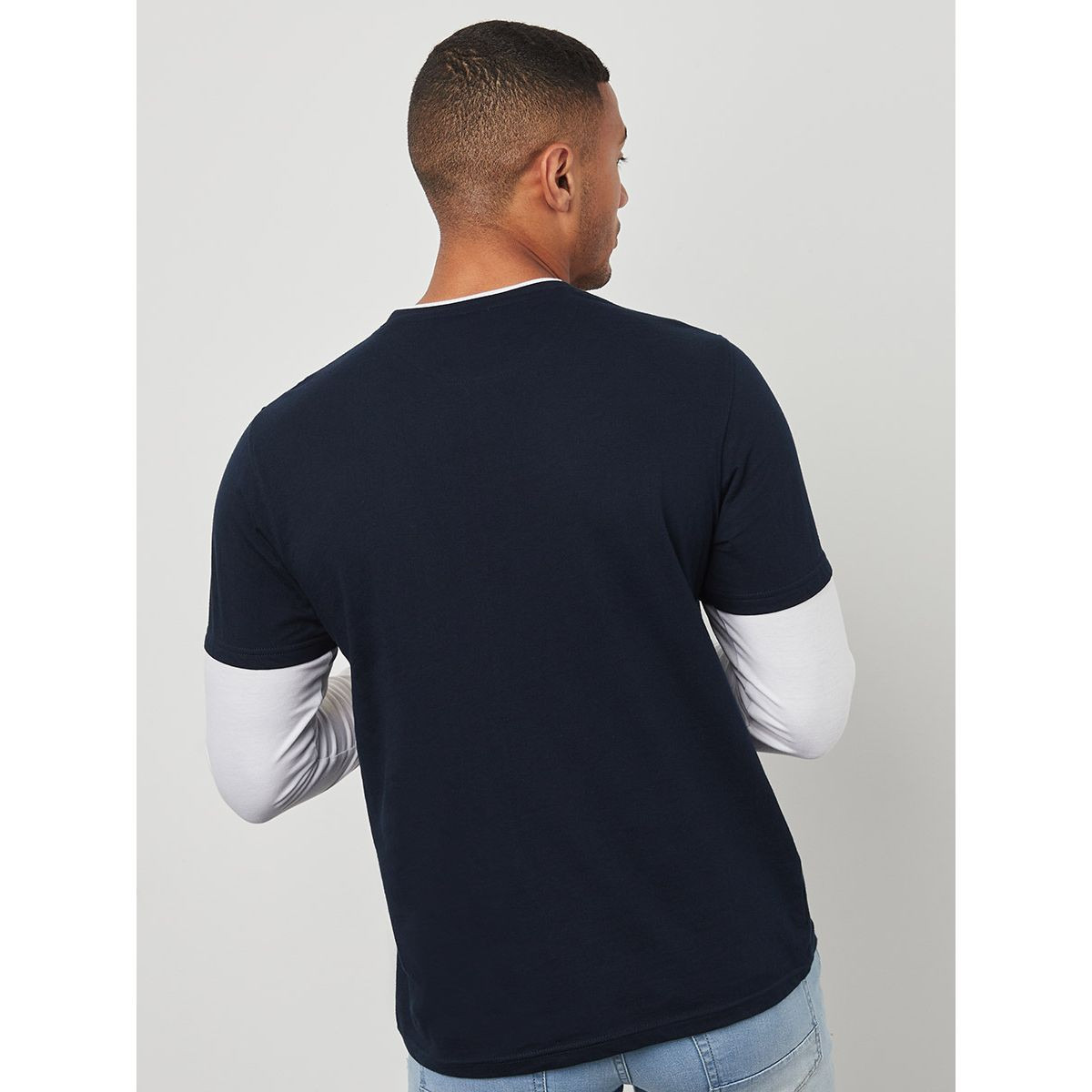 Styli Colorblock Round Neck Twofer T-shirt-men-clothing-tshirtsandpolos-tshirts-image-4